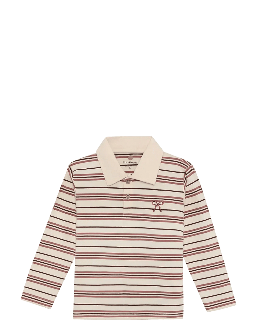En Fant - Polo Shirt LS - langärmelig poloshirt - pearled ivory - 0