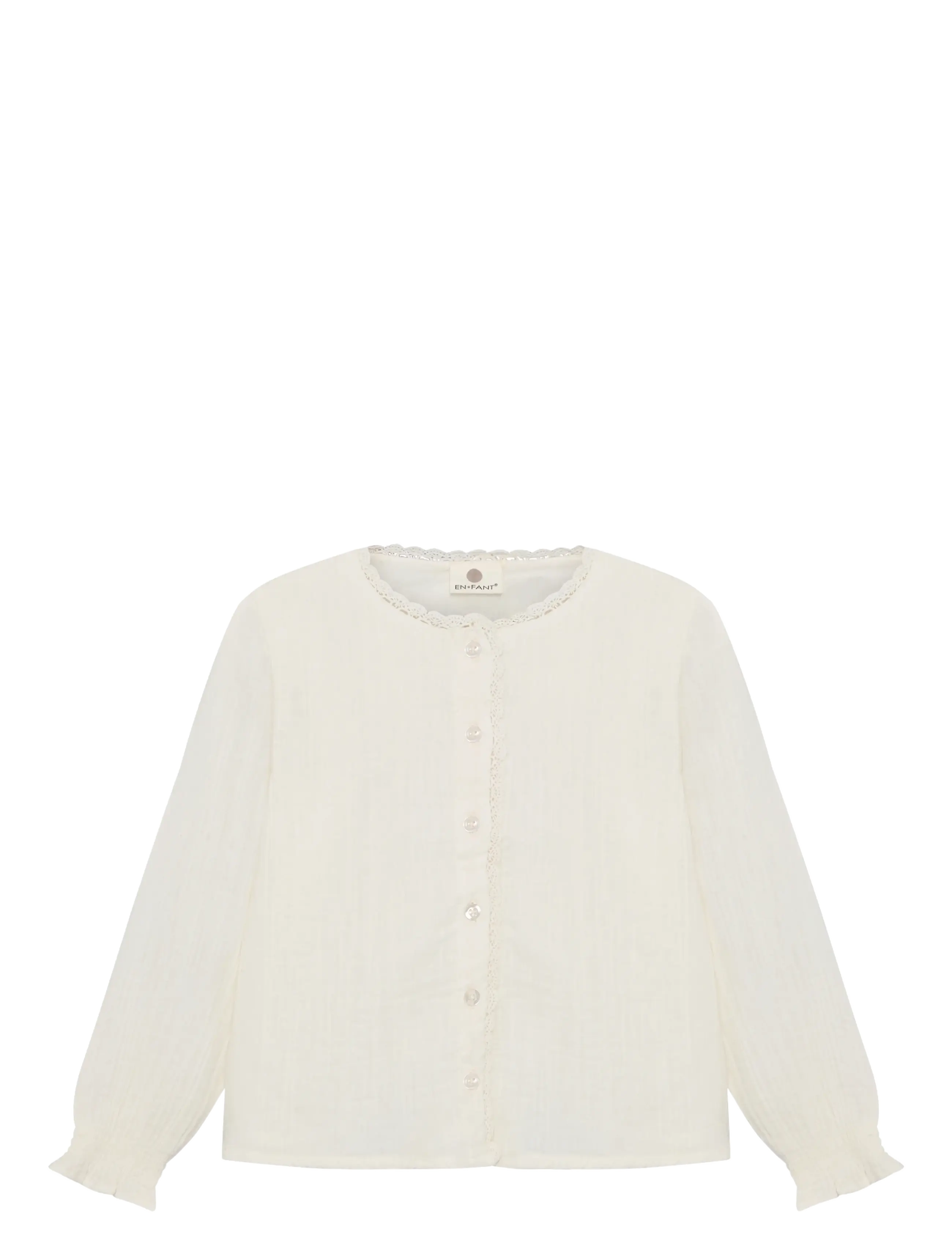 En Fant Shirt LS Woven - Festive wear - PEARLED IVORY / cream