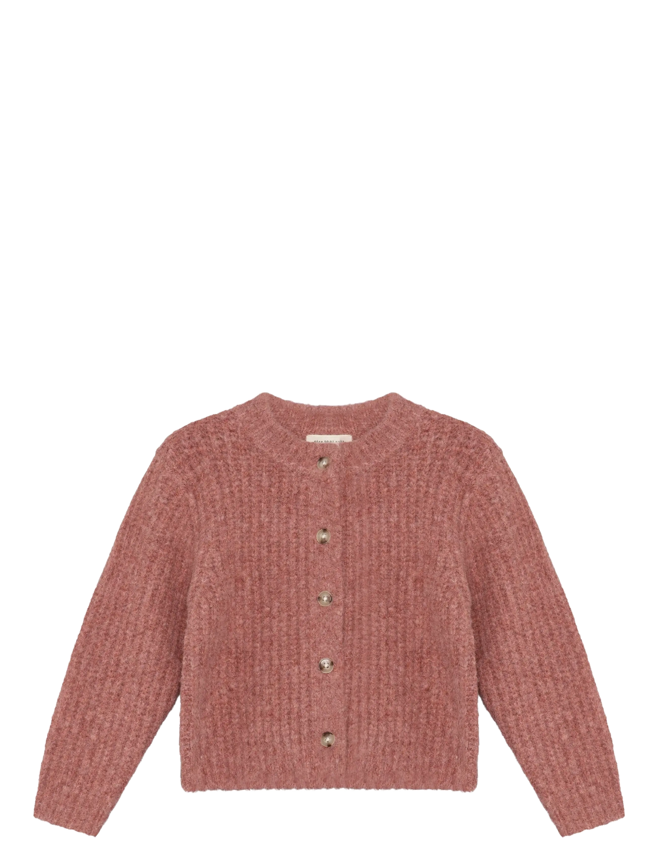 En Fant Cardigan Knit - Teens 9-14 år - BURLWOOD / pink/rose