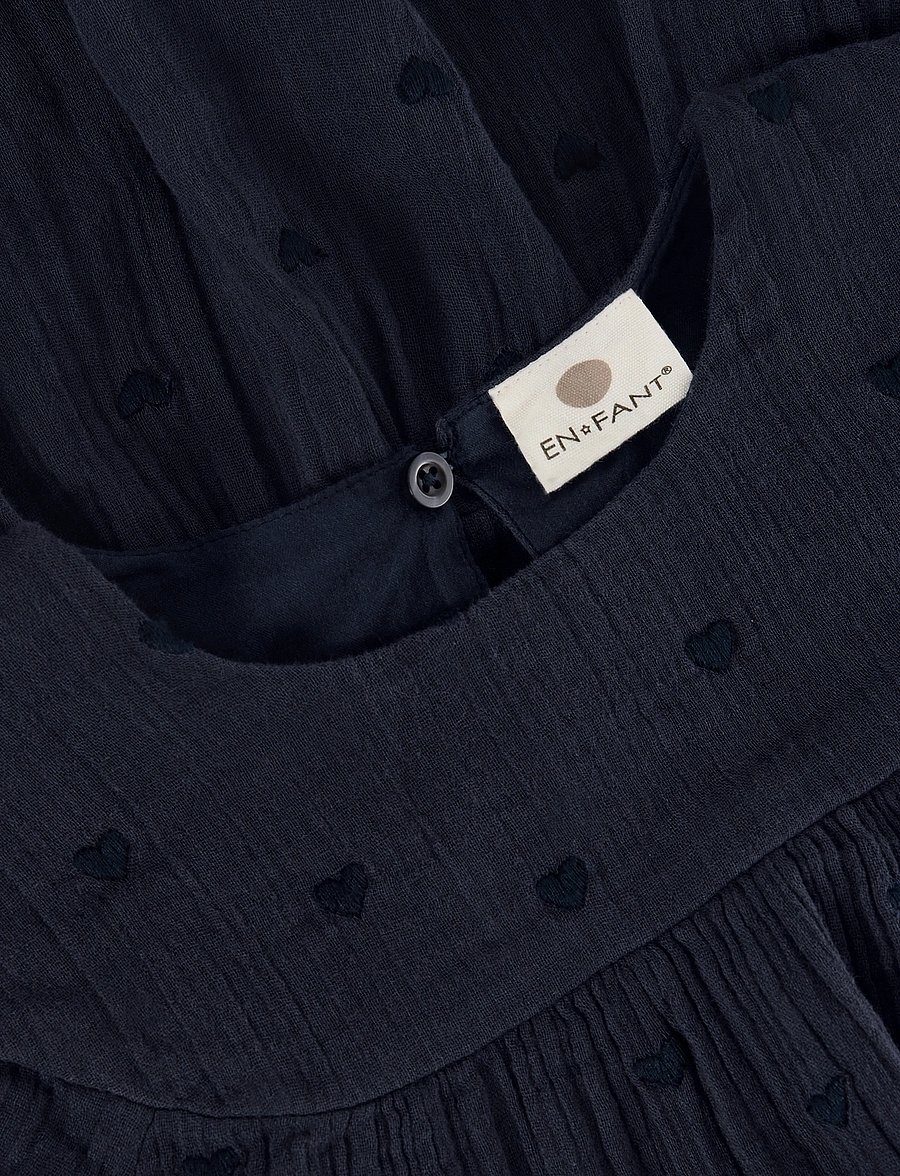 En Fant - Dress LS Woven - långärmade babyklänningar - parisian night - 2