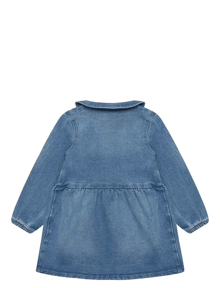 En Fant - Dress Denim - ikdienas kleitas ar garām piedurknēm - light blue denim - 1