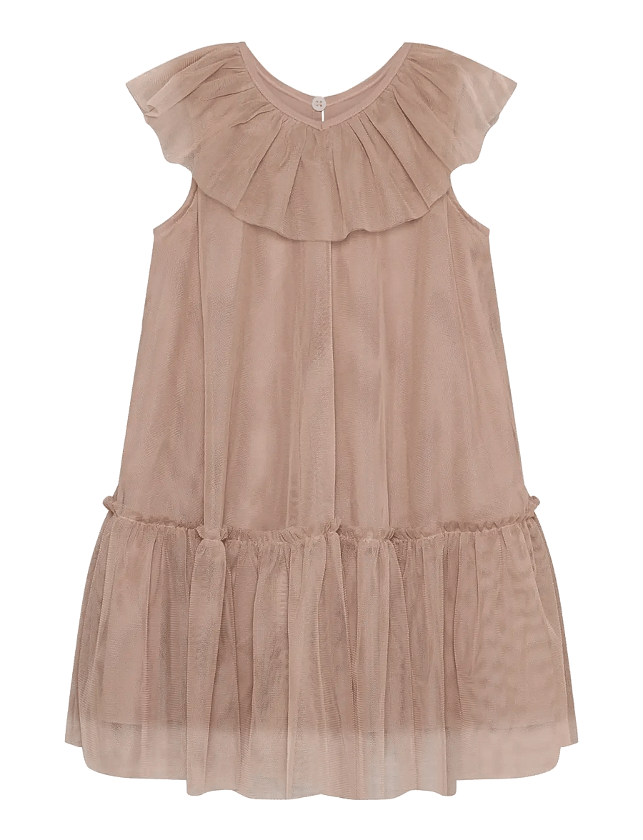 En Fant - Dress Solid Tulle - laisvalaikio suknelės trumpomis rankovėmis - adobe rose - 1