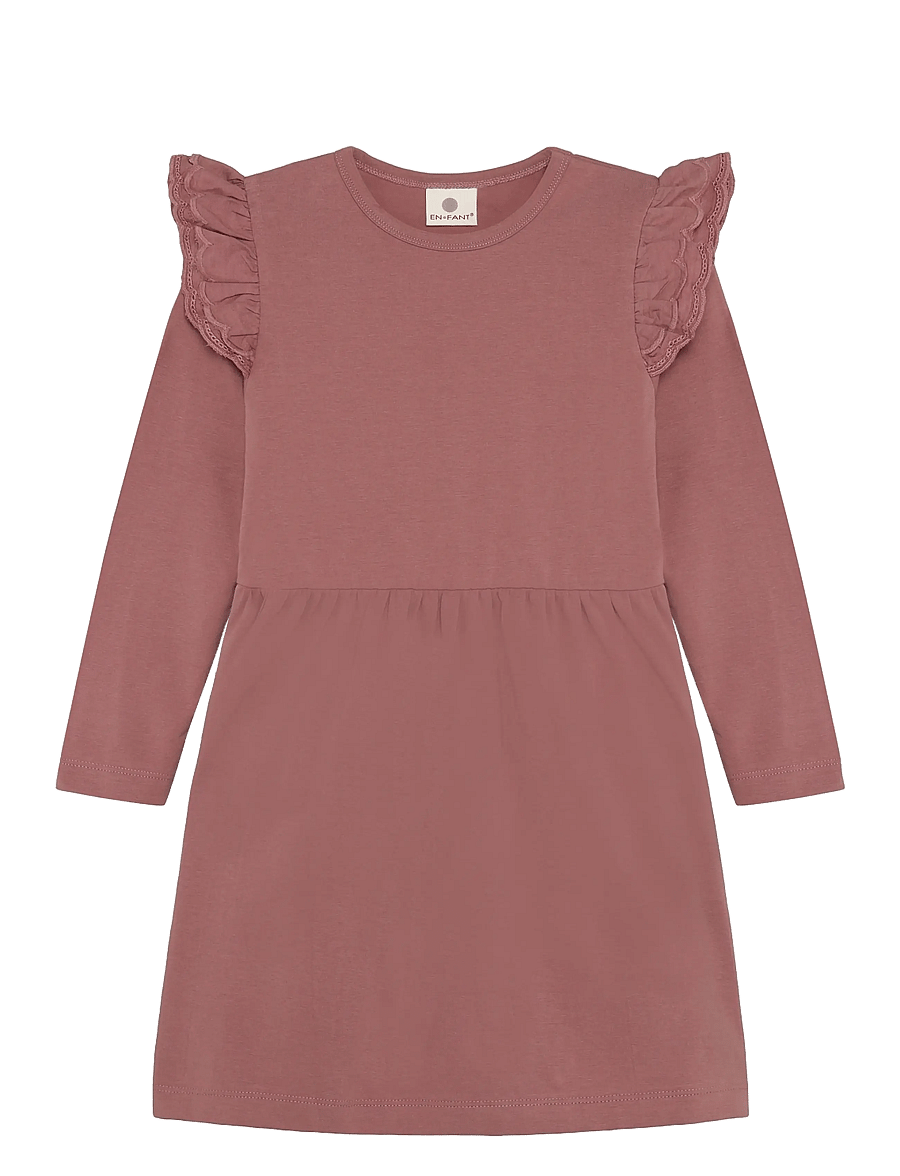 En Fant - Dress LS - långärmade babyklänningar - burlwood - 0