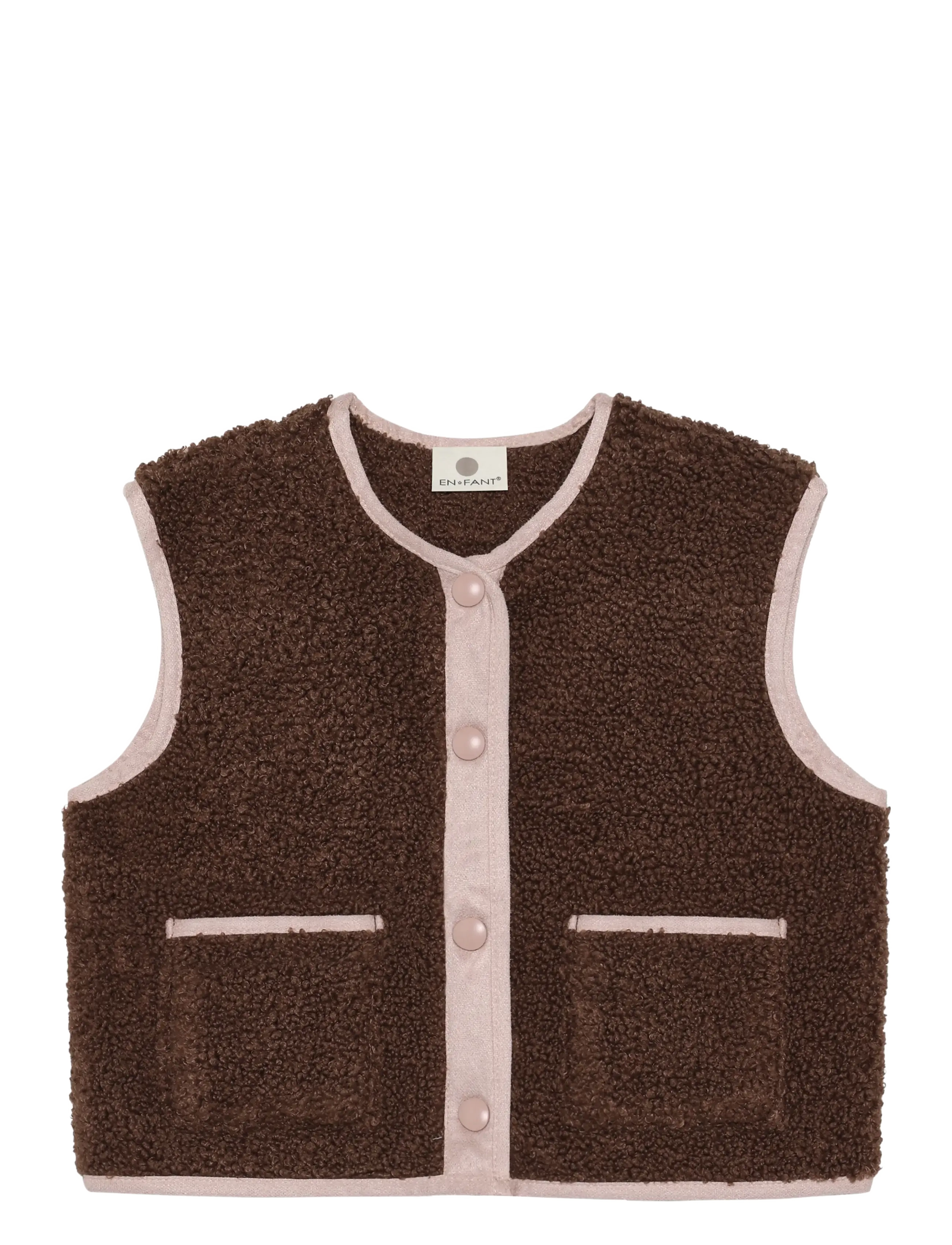 En Fant Waistcoat Teddy - Overtøj - CHESTNUT / brown