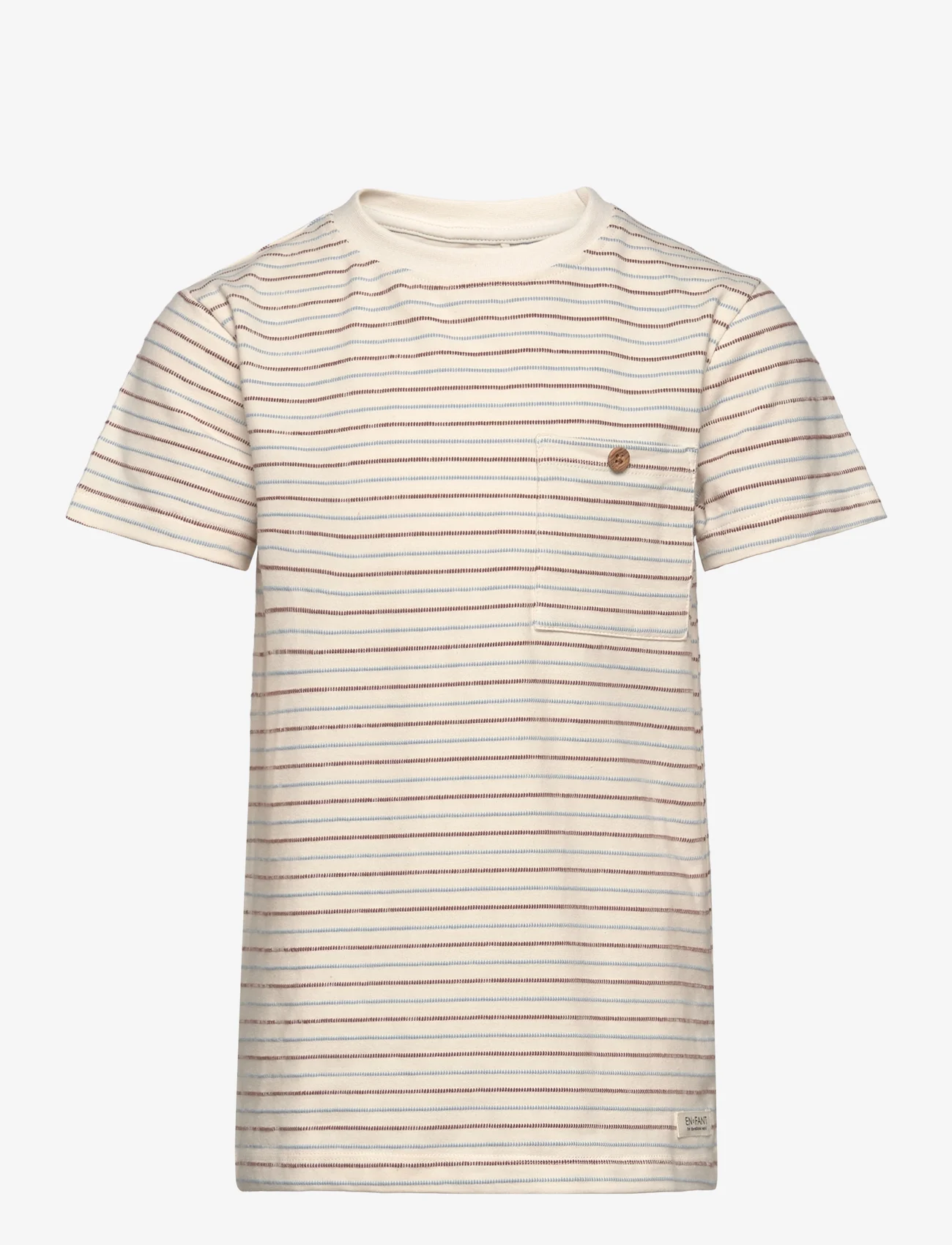 En Fant - T-shirt SS Stripe - kortærmede t-shirts - eggnog - 0
