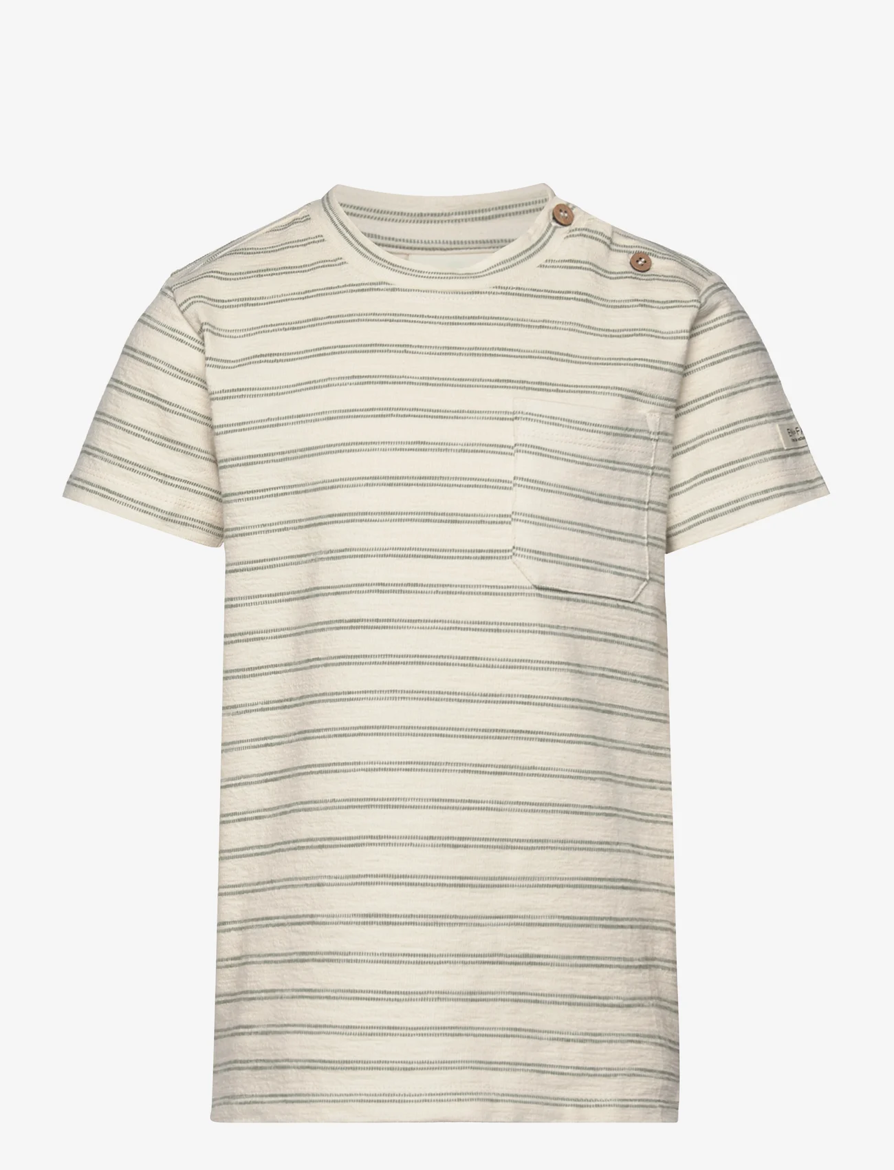 En Fant - T-shirt SS Stripes - kortærmede t-shirts - eggnog - 0