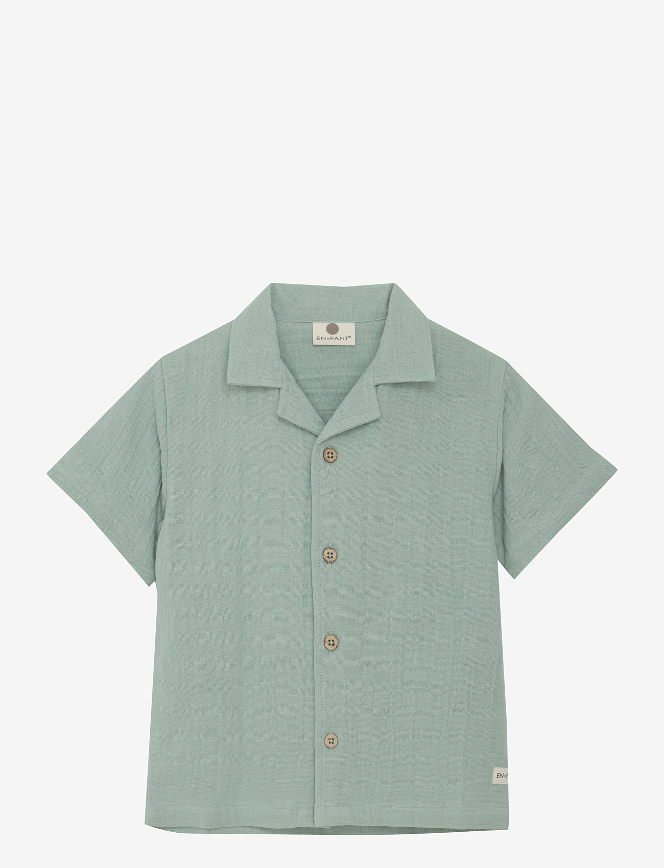 En Fant - Shirt SS Muslin - kortärmade skjortor - jadeite - 0