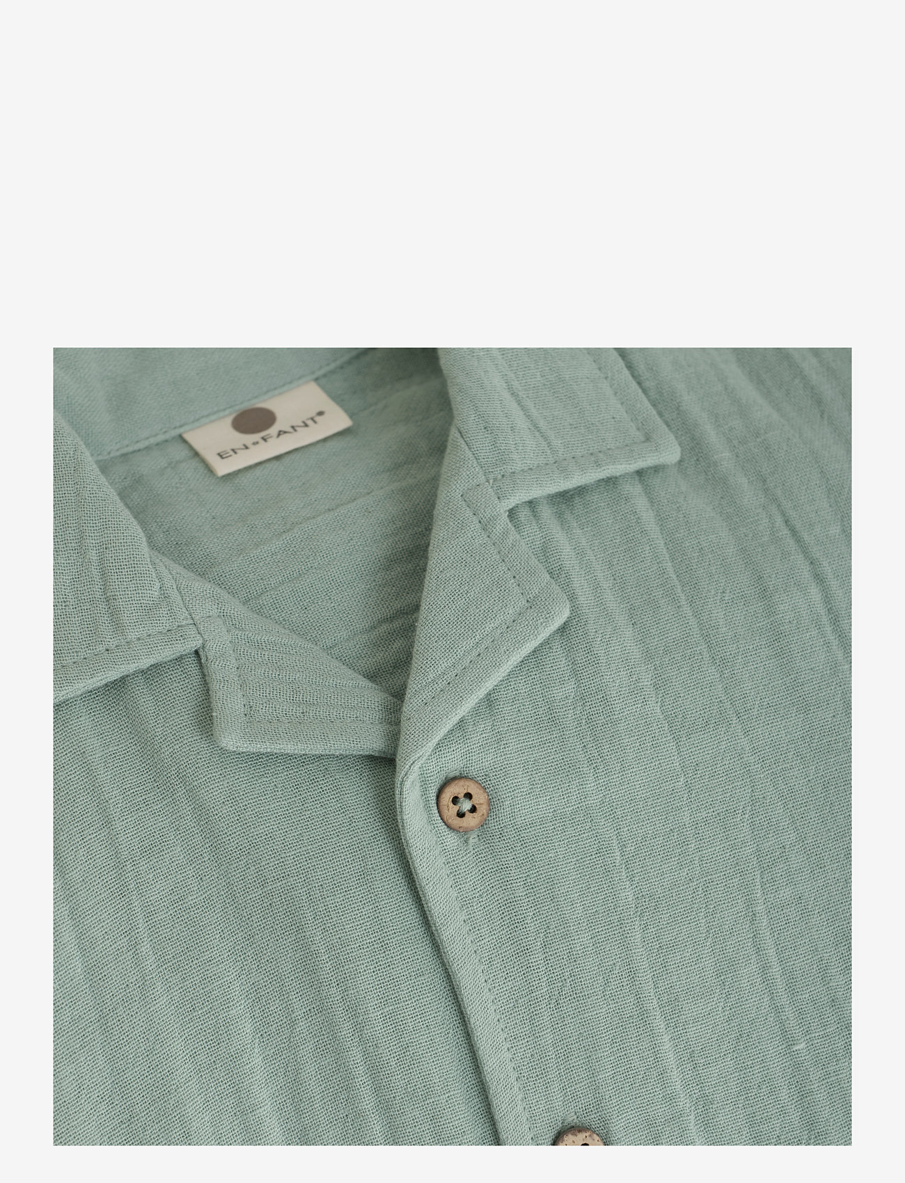En Fant - Shirt SS Muslin - kortärmade skjortor - jadeite - 2