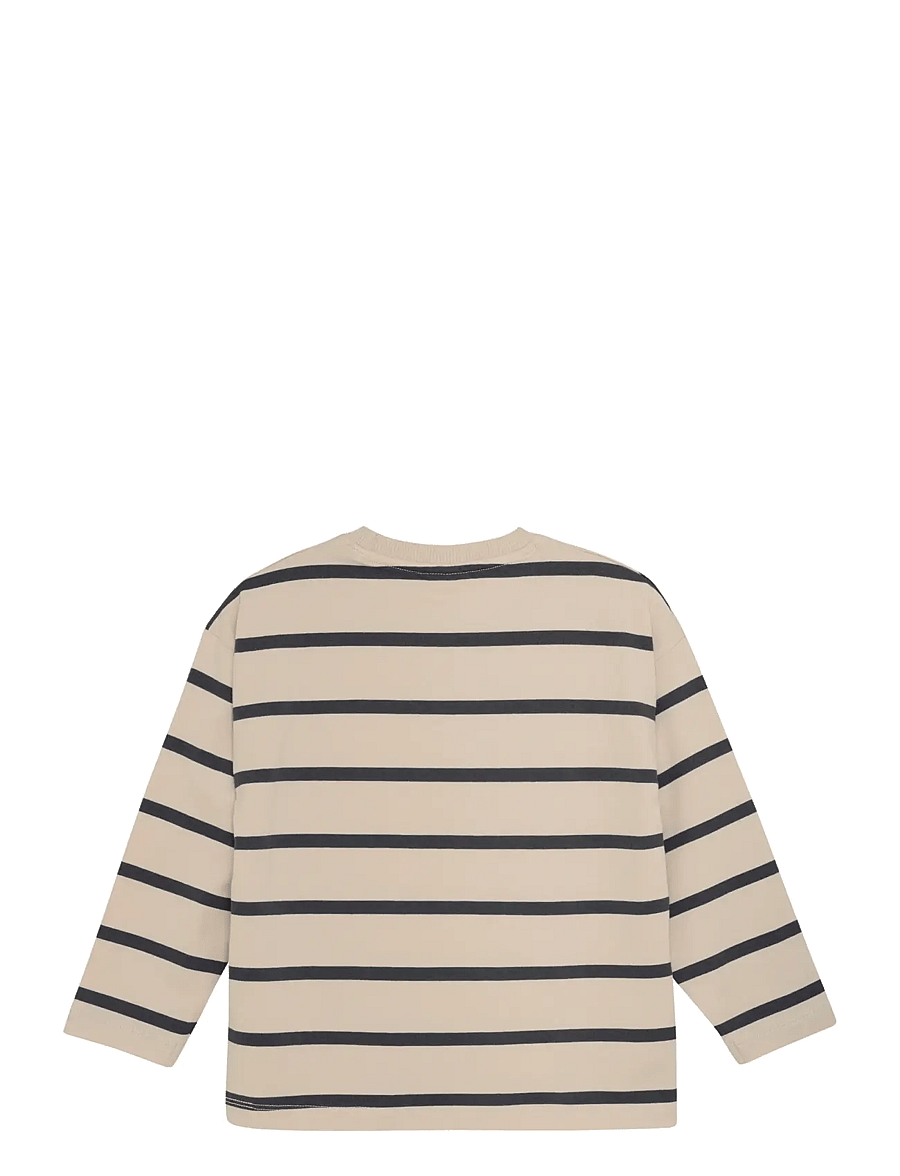 En Fant - T-shirt LS Stripe Oversize - pikkade varrukatega t-särgid - ebony - 2