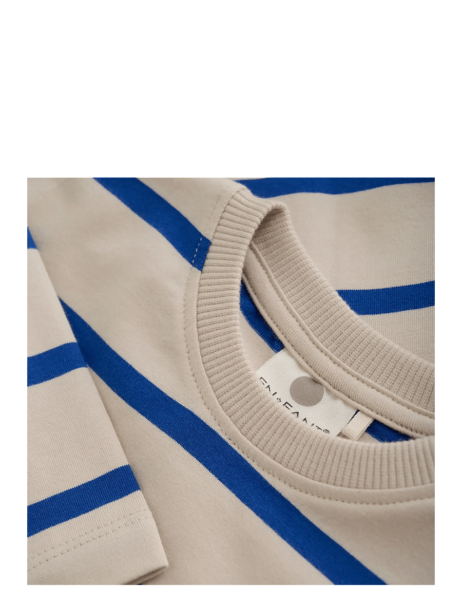 En Fant - T-shirt LS Stripe Oversize - długi rękaw - mazarine blue - 2
