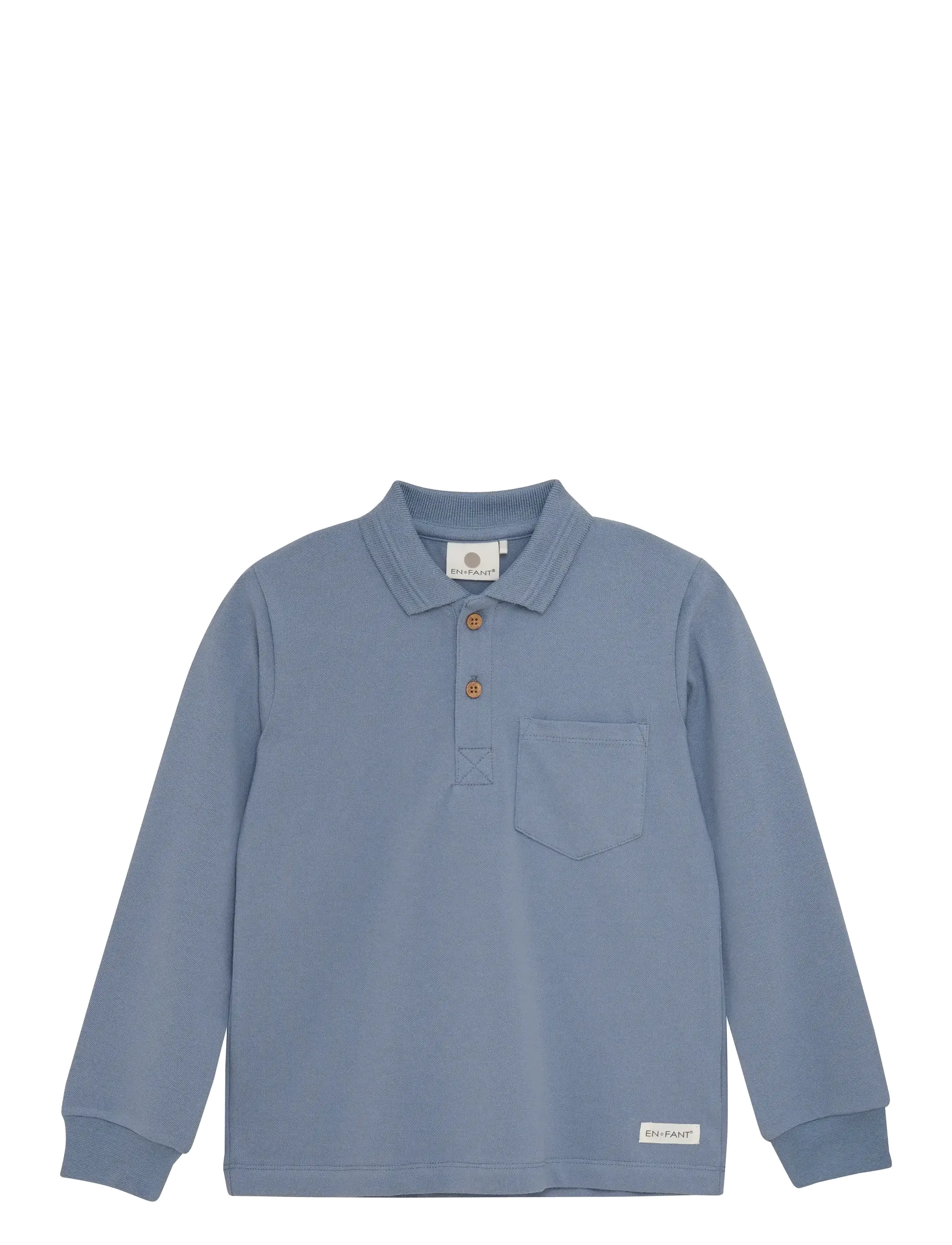 En Fant Polo LS - Kinder 98-134 - FLINT STONE / blue