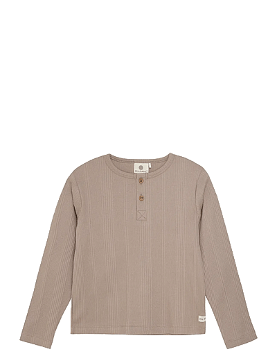 En Fant T-shirt LS Rib - Long-sleeved t-shirts - FUNGI / beige