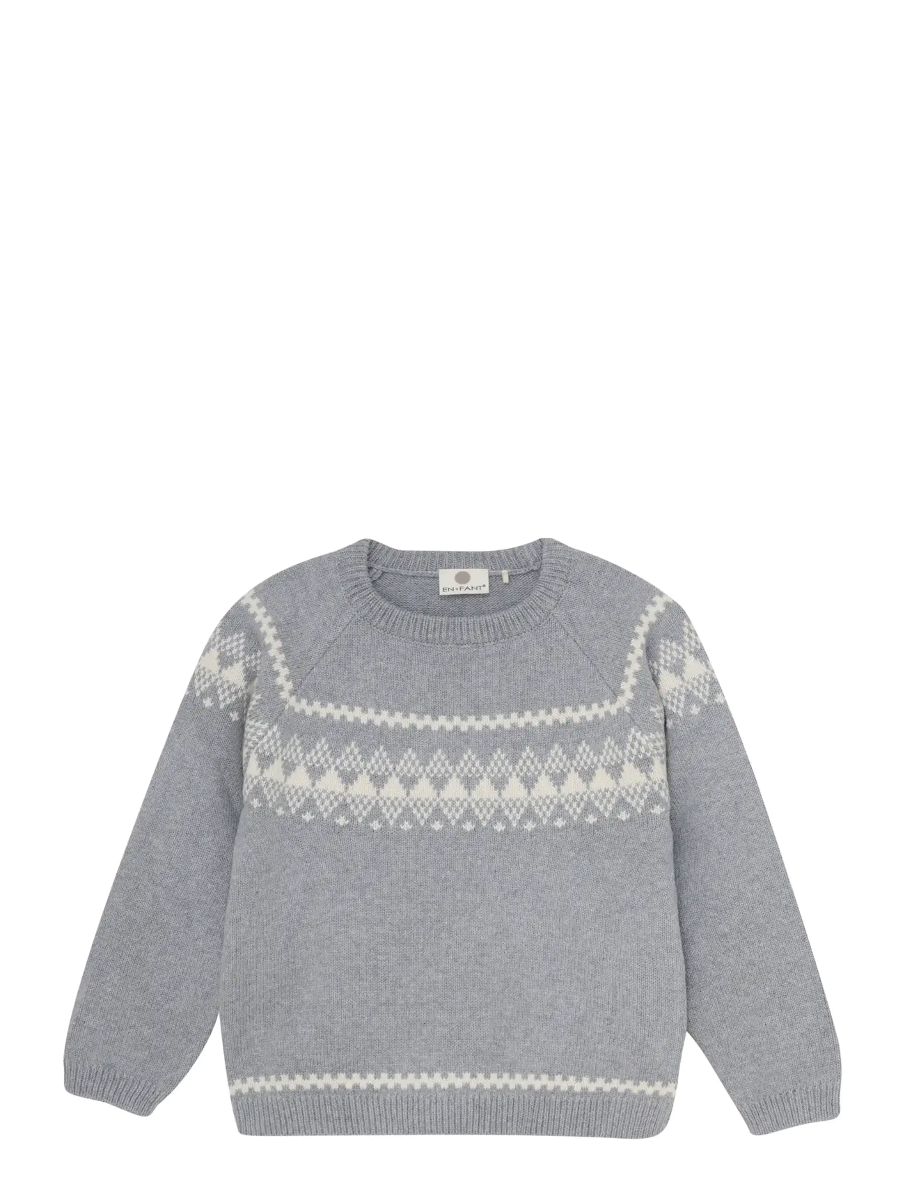 En Fant Pullover Knit W. Wool, 122, Grey, Strik > Pullovere, Børn