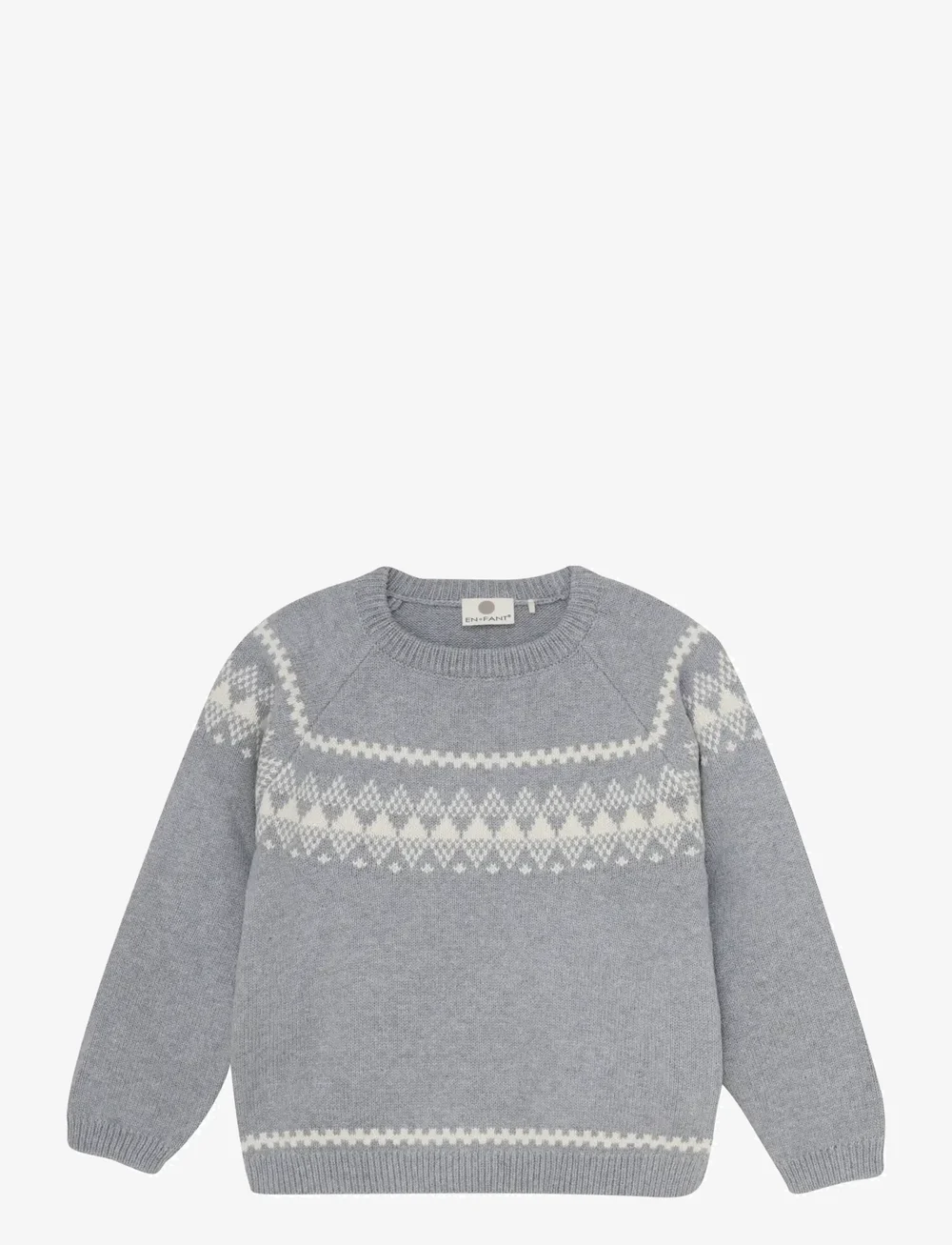 En Fant - Pullover Knit w. Wool - pullover - light grey melange - 0