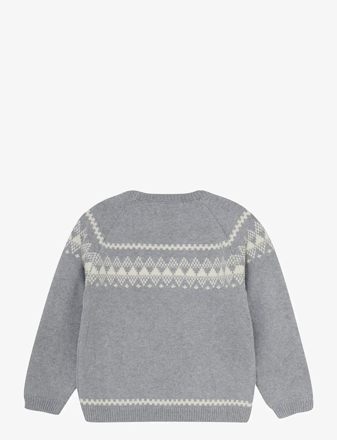 En Fant - Pullover Knit w. Wool - stickade tröjor - light grey melange - 1