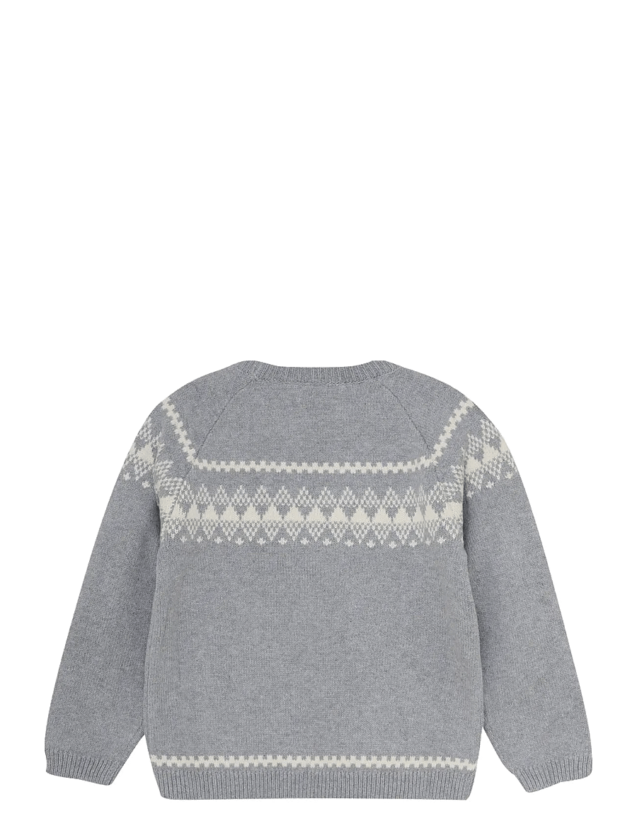 En Fant - Pullover Knit w. Wool - jumpers - light grey melange - 1