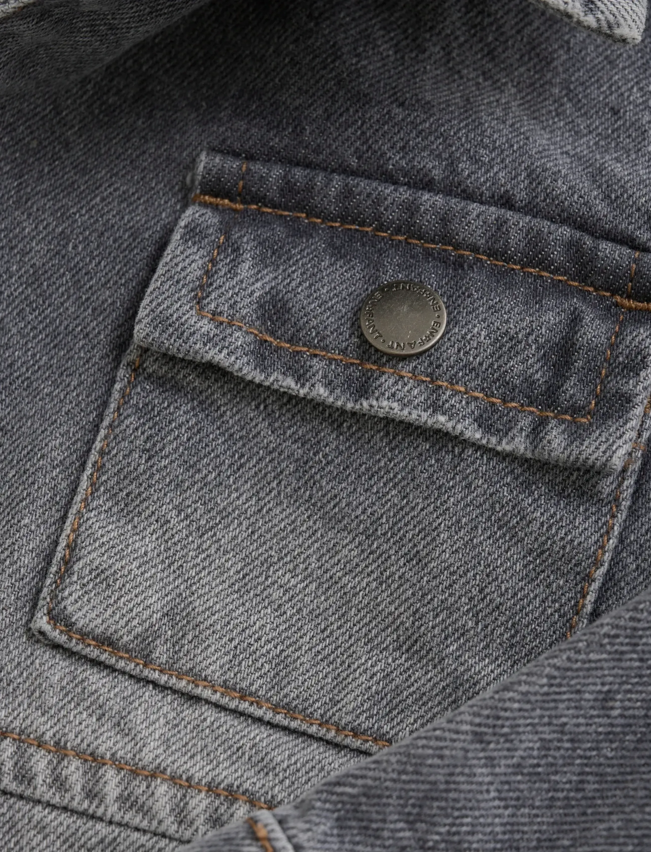 En Fant - Jacket Denim - skjortor - light grey denim - 3
