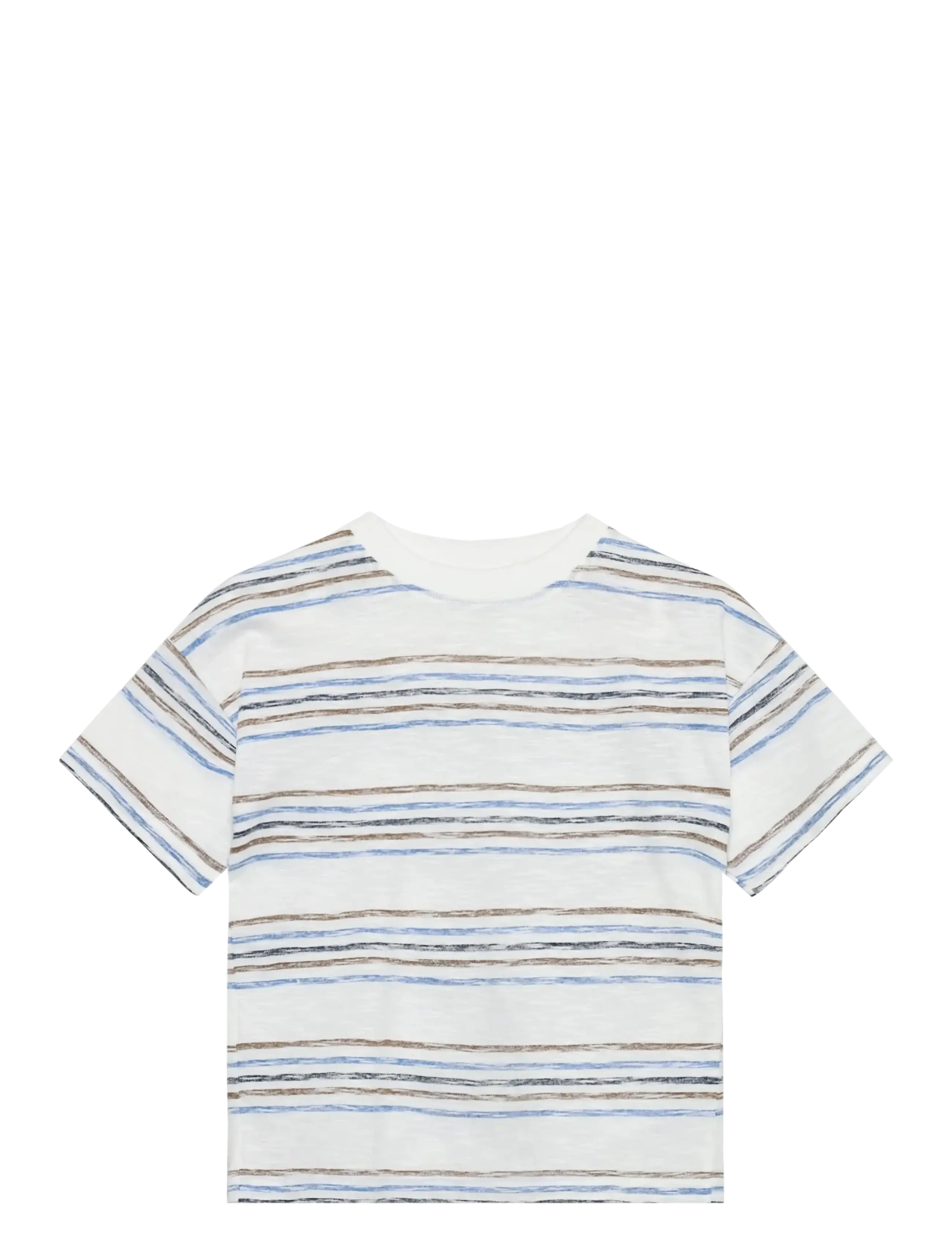 En Fant T-shirt SS Stripe - Teens 140-176 - BRUNNERA BLUE / white