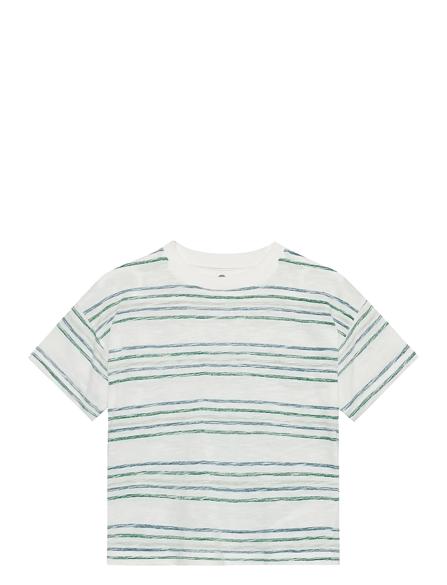 En Fant - T-shirt SS Stripe - lühikeste varrukatega t-särgid - verdant green - 0