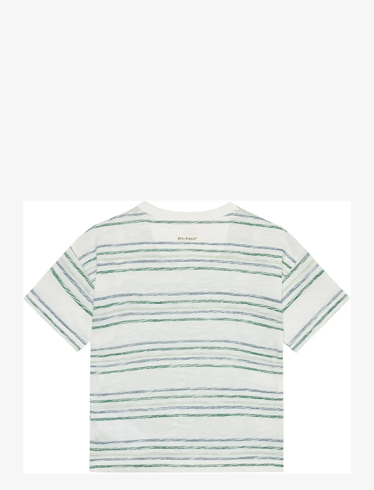 En Fant - T-shirt SS Stripe - lühikeste varrukatega t-särgid - verdant green - 1