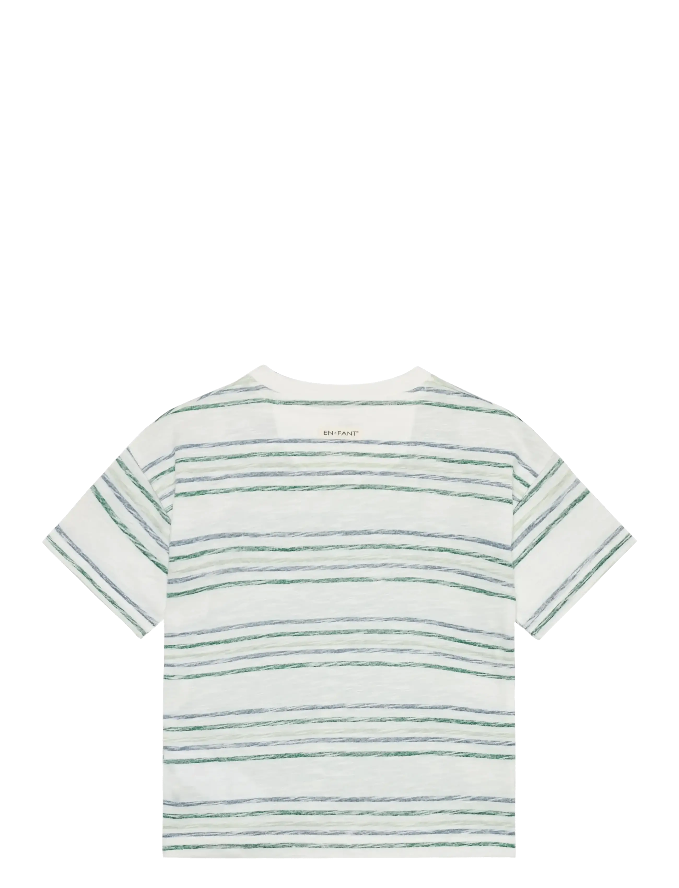 En Fant - T-shirt SS Stripe - short-sleeved t-shirts - verdant green - 1