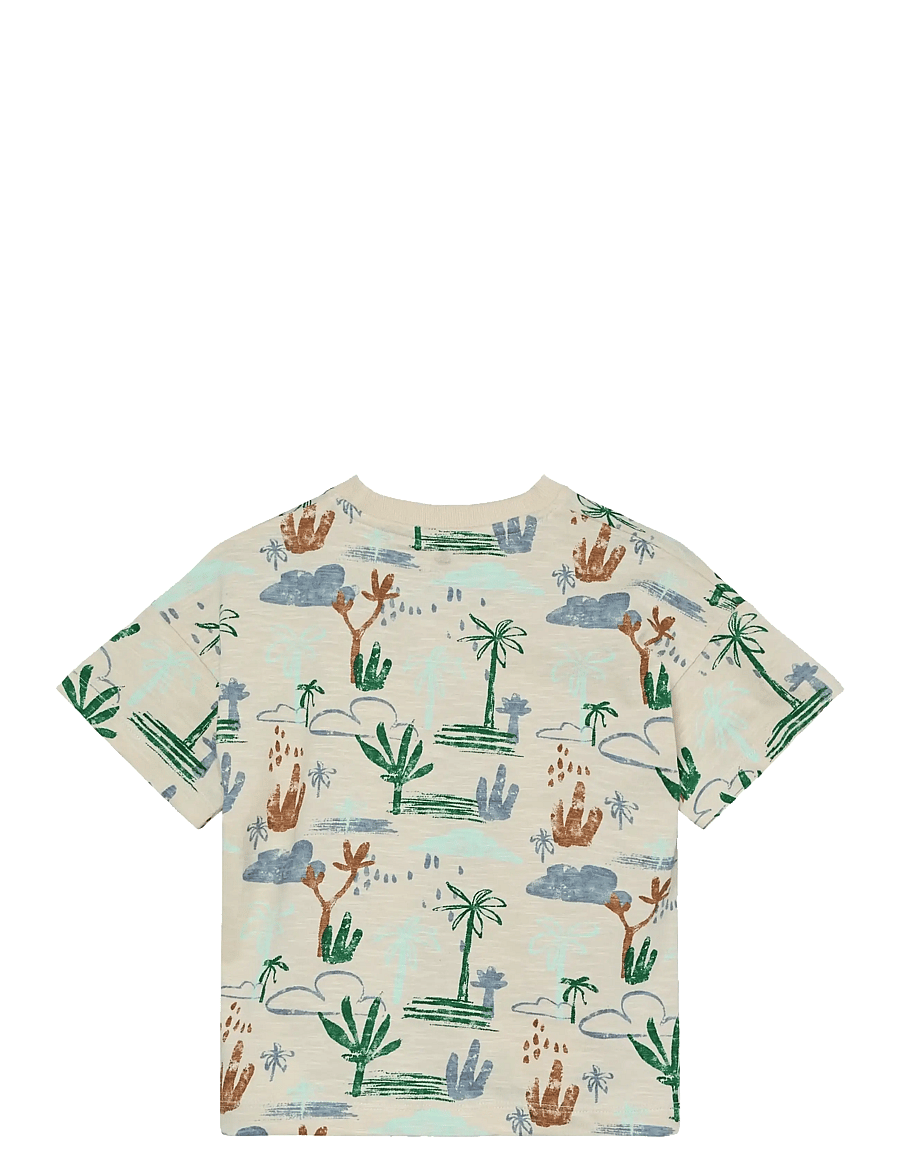 En Fant - T-shirt SS Slub AOP - lühikeste varrukatega t-särgid - fog - 1