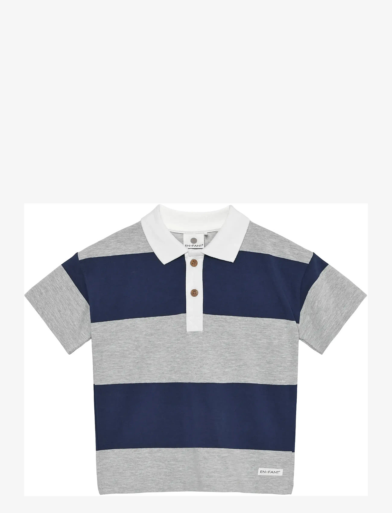 En Fant - T-shirt SS Polo - short-sleeved polos - light grey melange - 0
