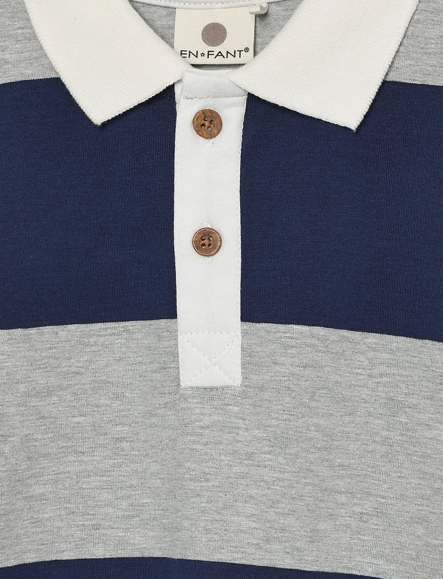 En Fant - T-shirt SS Polo - korte mouwen - light grey melange - 2