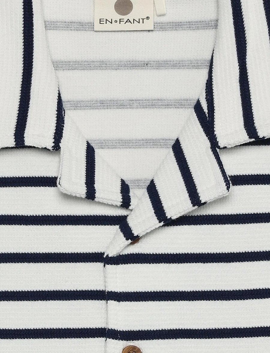 En Fant - Shirt Sweat Stripe - kortärmade skjortor - medieval blue - 2