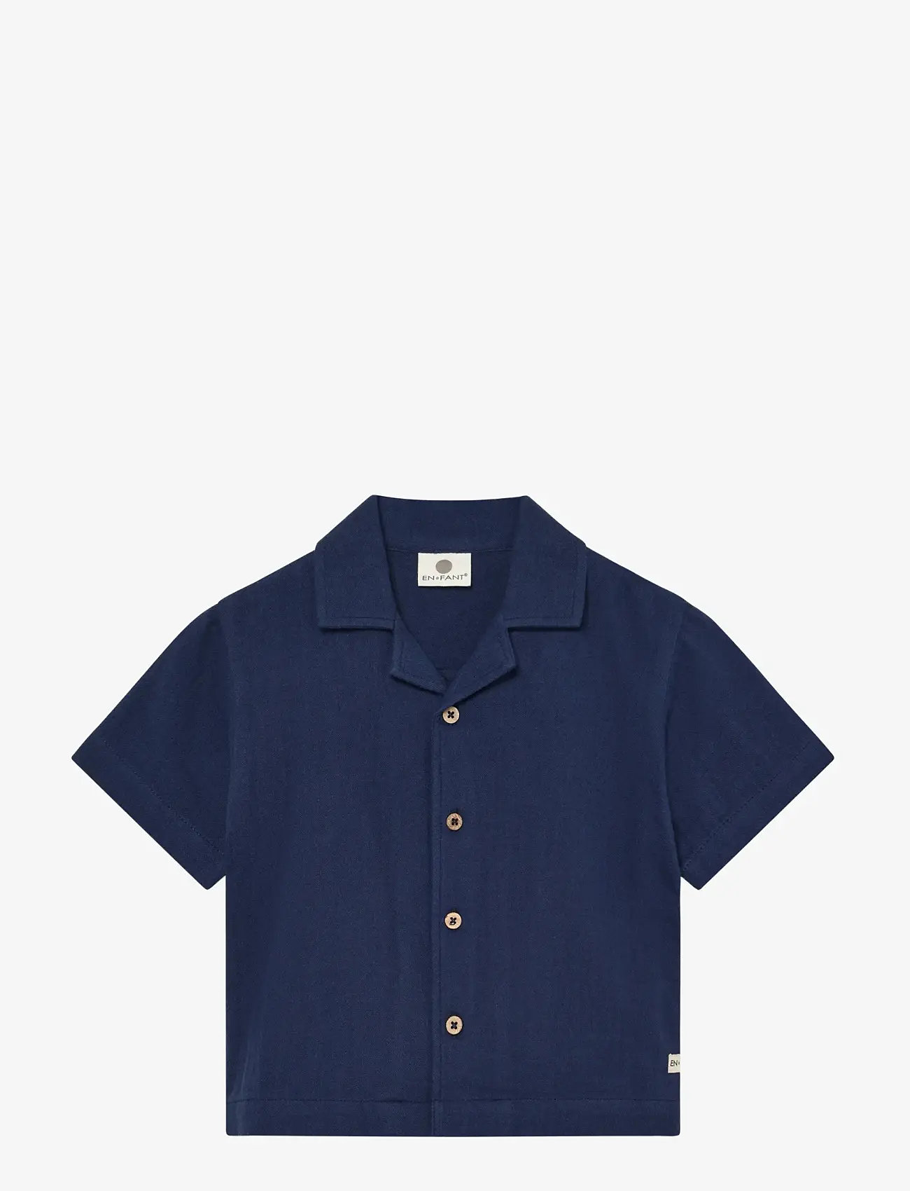 En Fant - Shirt SS Muslin - kurzärmlige hemden - medieval blue - 1