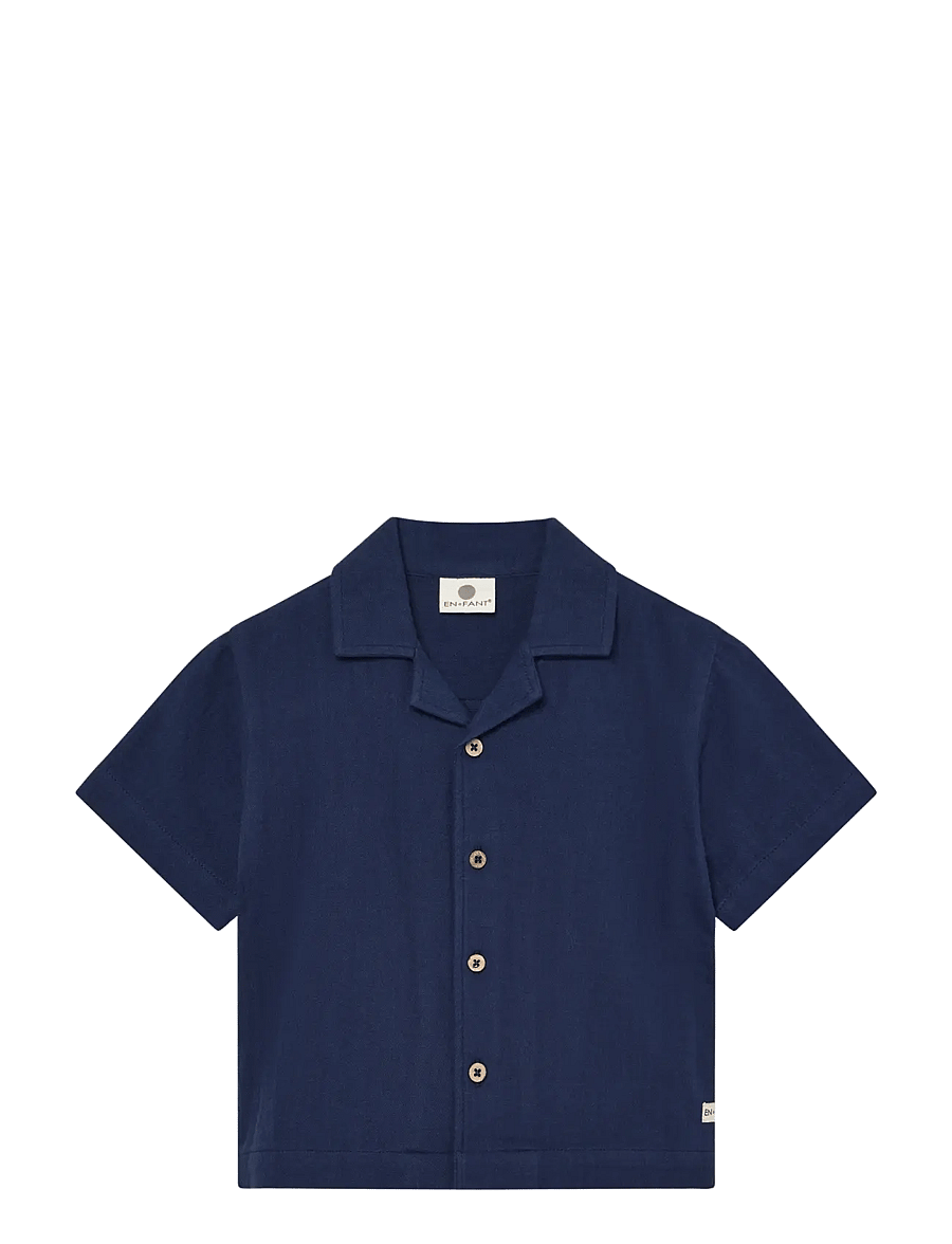 En Fant - Shirt SS Muslin - kortærmede skjorter - medieval blue - 1