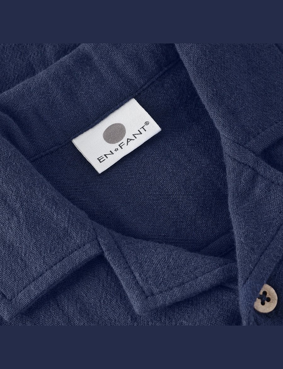 En Fant - Shirt SS Muslin - kortærmede skjorter - medieval blue - 3