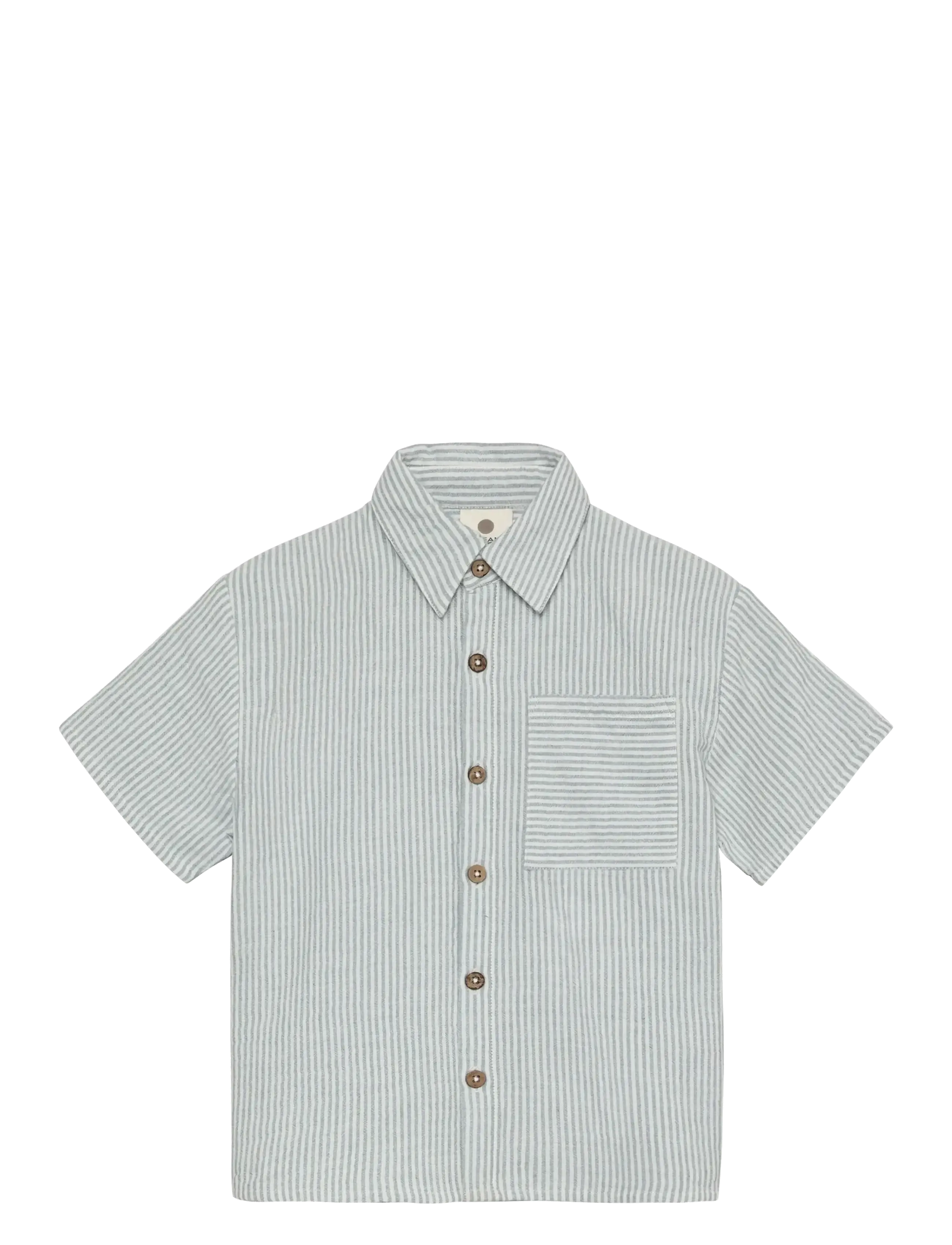 En Fant Shirt SS Muslin Stripe - New Arrivals - CITADEL / grey