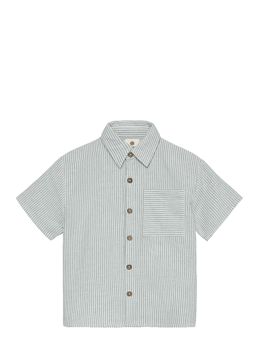 En Fant - Shirt SS Muslin Stripe - kortærmede skjorter - citadel - 0