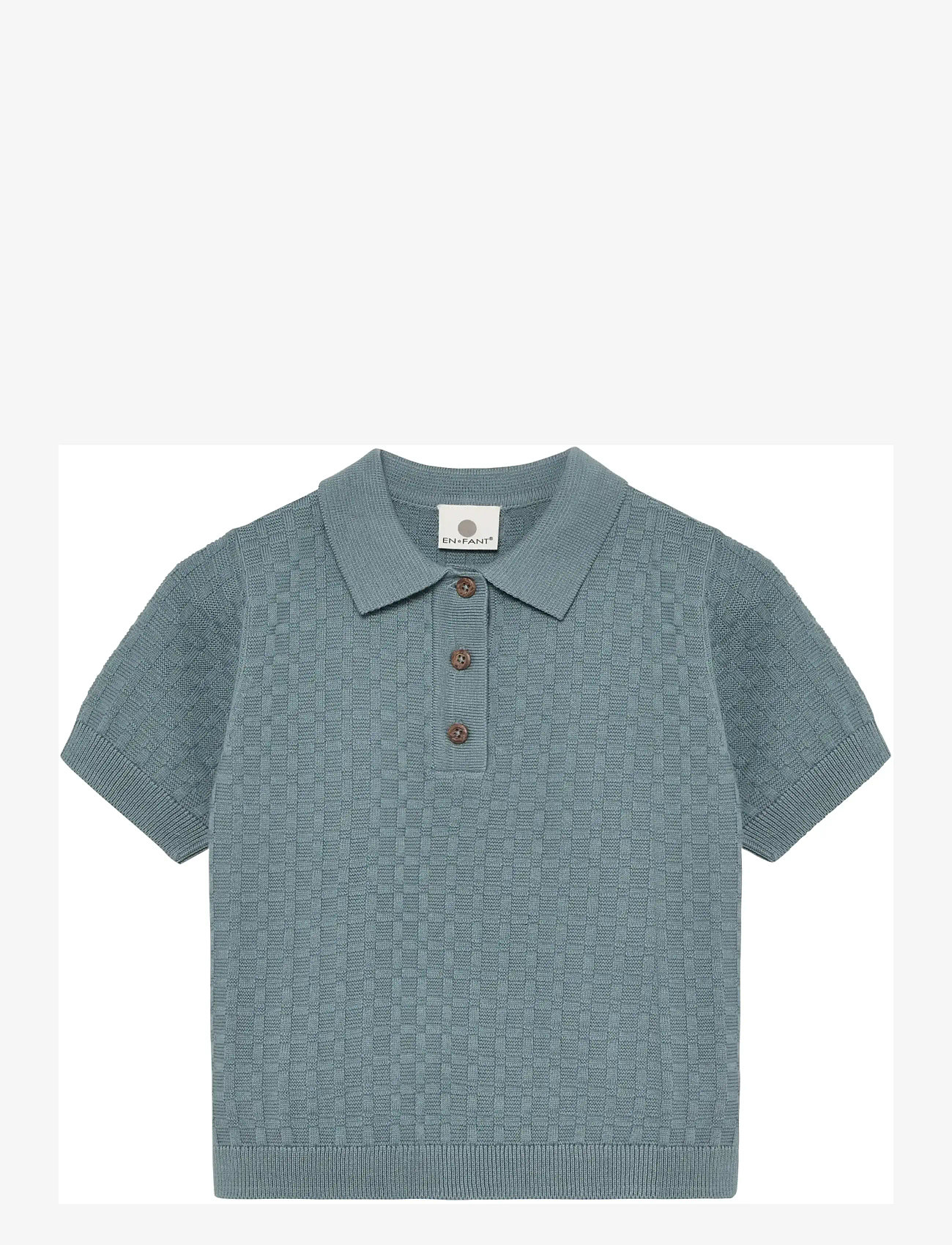 En Fant - Knit Polo - lühikeste varrukatega polod - citadel - 0