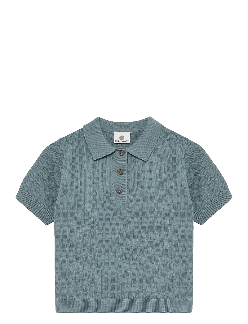 En Fant - Knit Polo - lühikeste varrukatega polod - citadel - 0