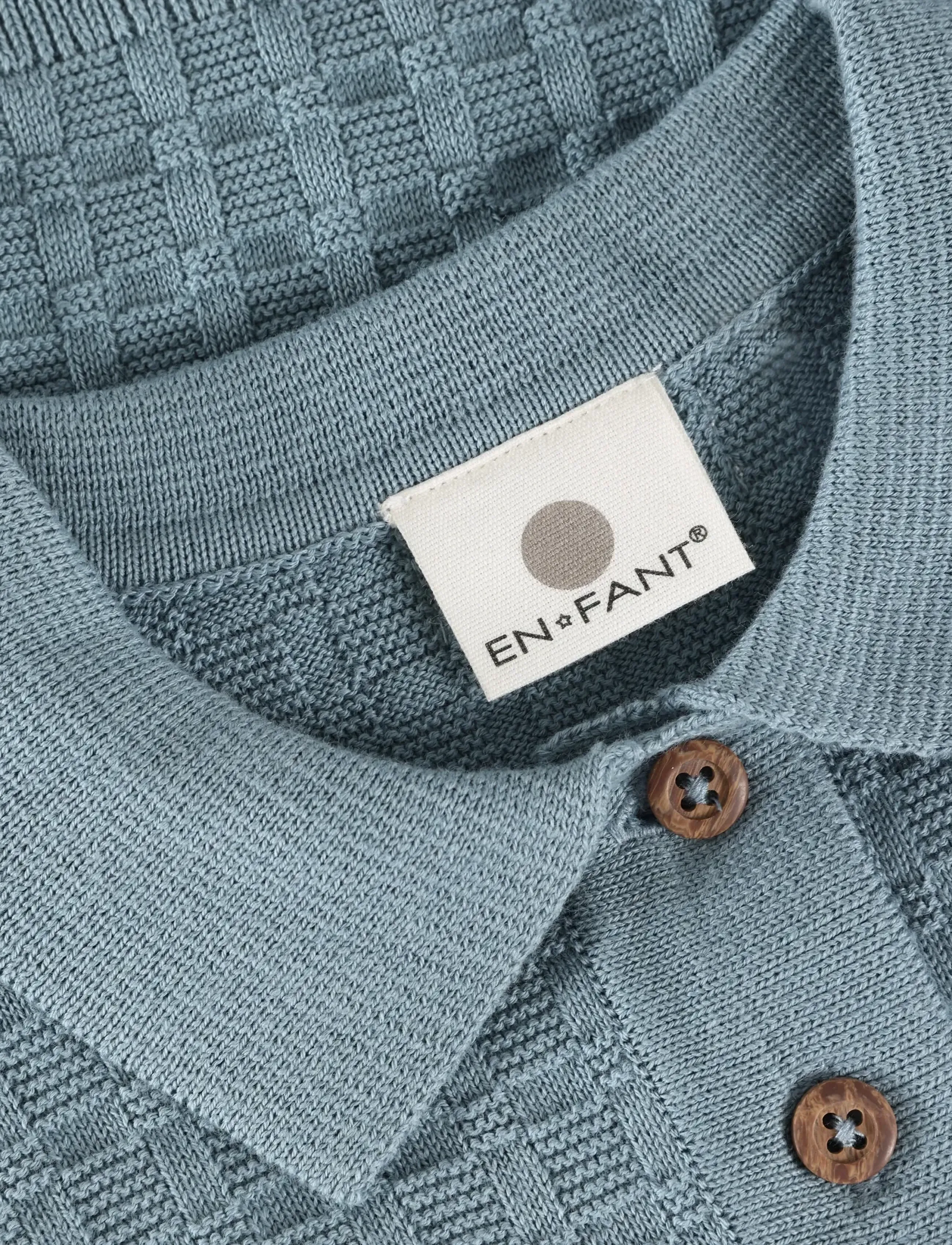 En Fant - Knit Polo - polosärgid - citadel - 2