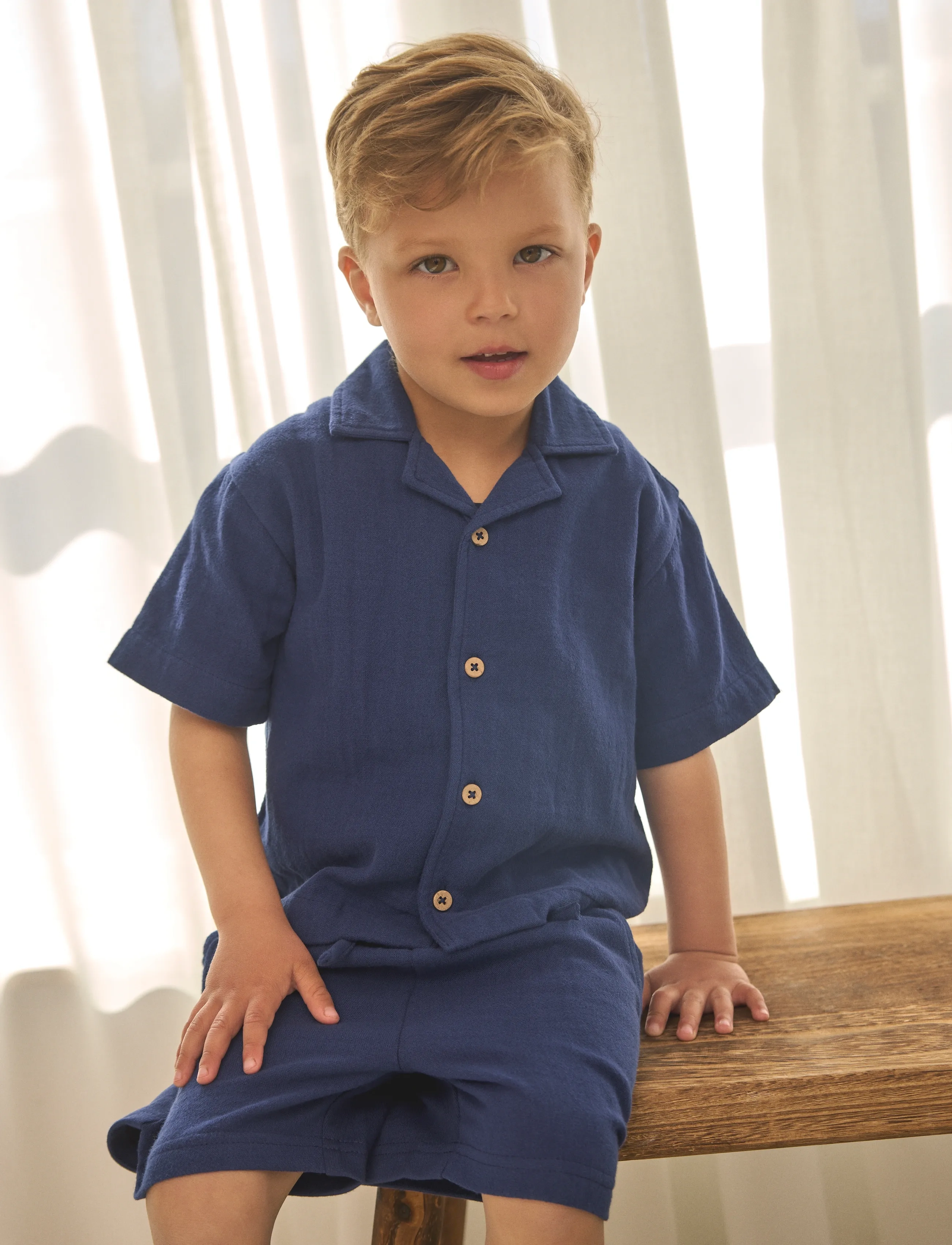 En Fant Shorts Muslin, 116, Shorts, Marineblau - Casual Kinder