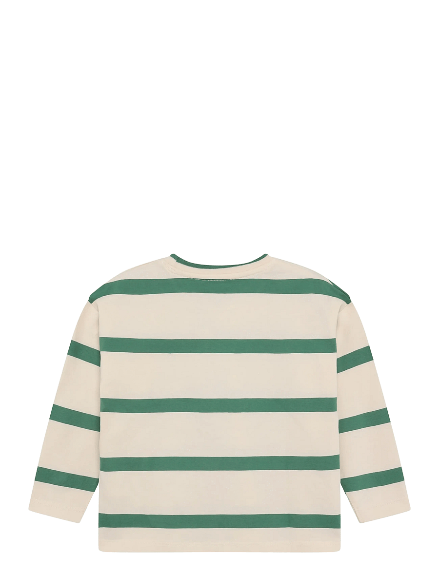 En Fant - T-shirt LS Stripe Oversize - langärmelige - deep grass green - 1
