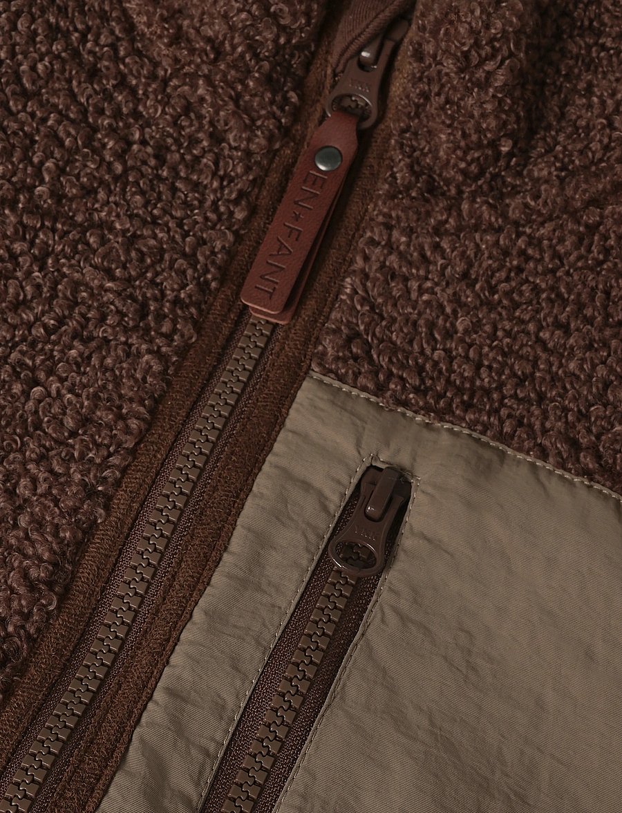 En Fant - Jacket Teddy - fleecejackor - chestnut - 3