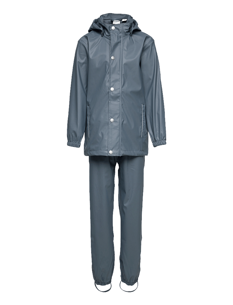 En Fant - Rainwear Set Solid - regensets - dark slate - 0