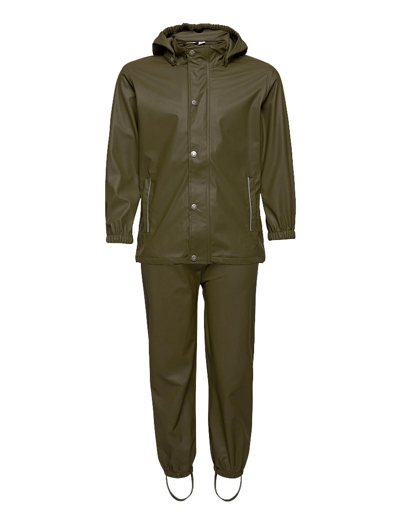En Fant - Rainwear Set Solid - regensets - ivy green - 0