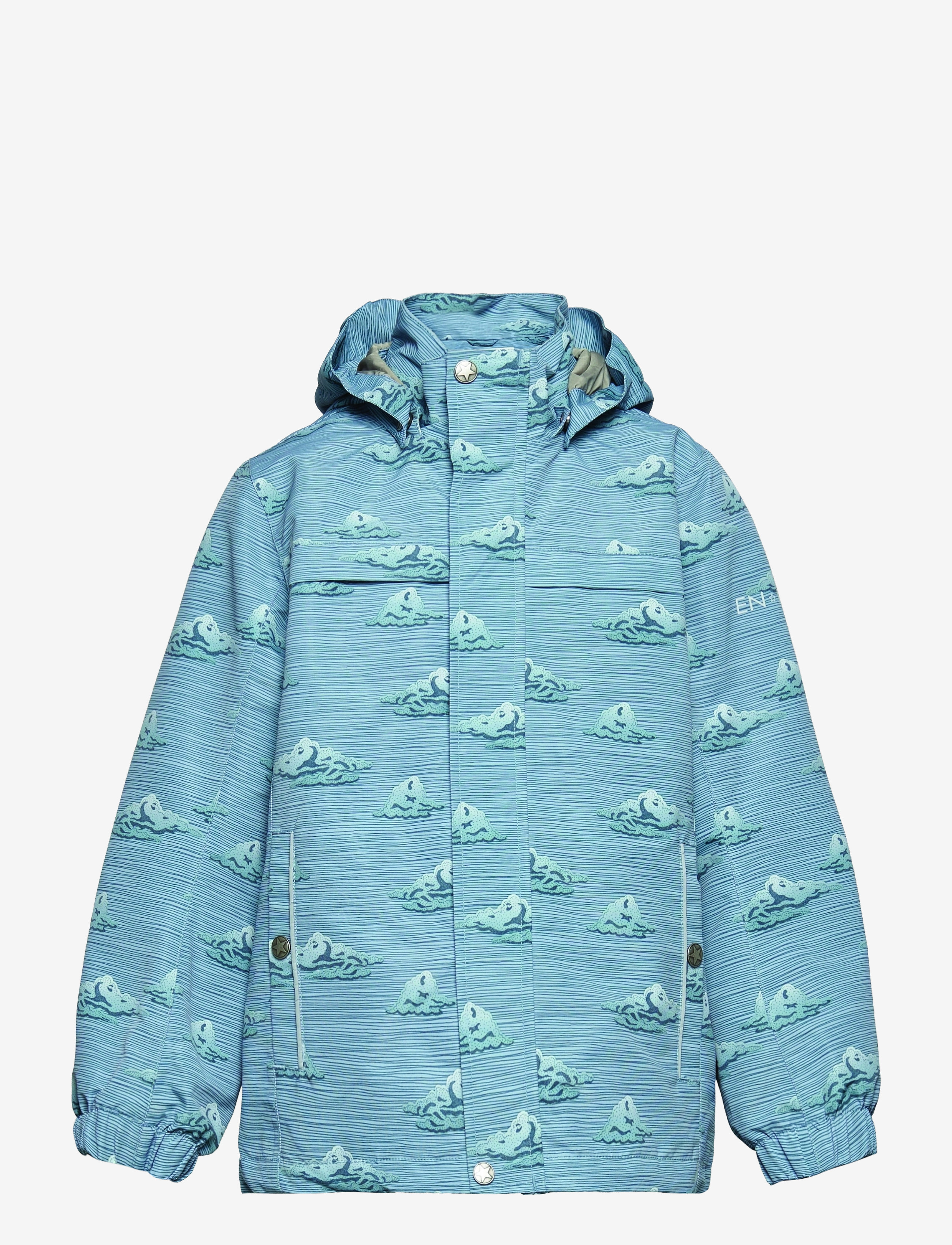 En Fant Jacket Aop, 110, Shell Clothing, Blau - Jacket, Kinder