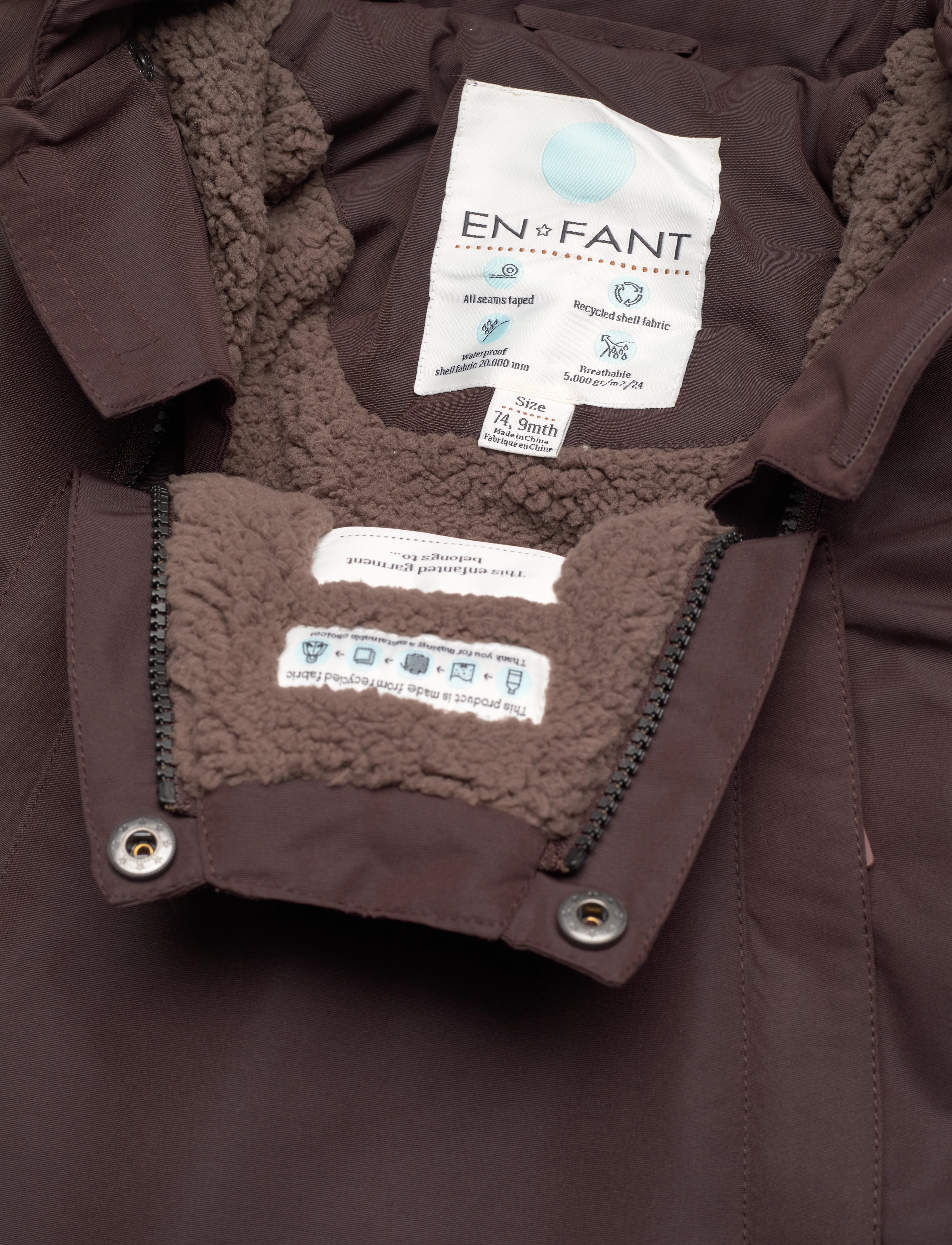 En Fant - Wholesuit W. Fake Fur - coffee bean - 2