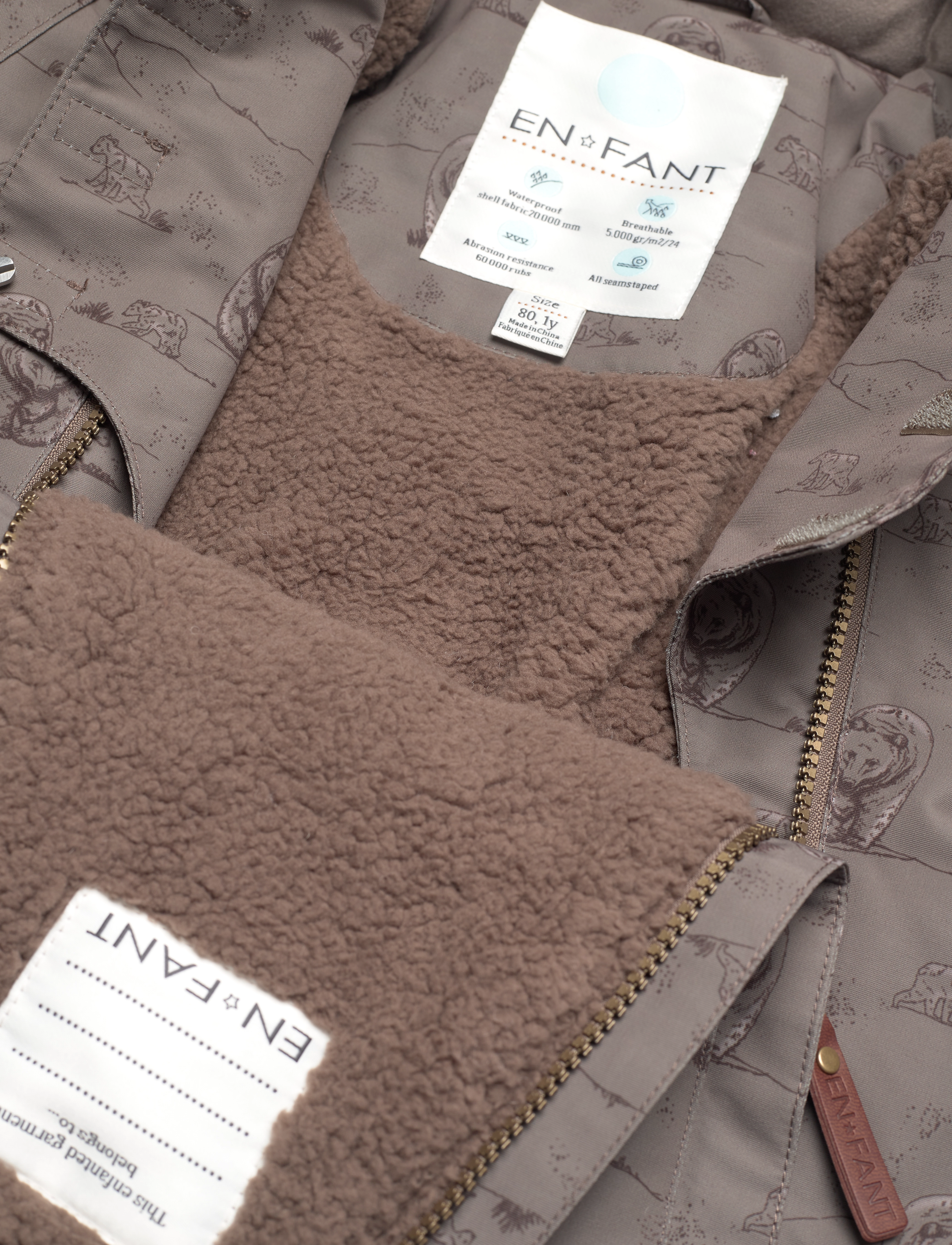 En Fant - Snowsuit AOP - chocolate chip - 2