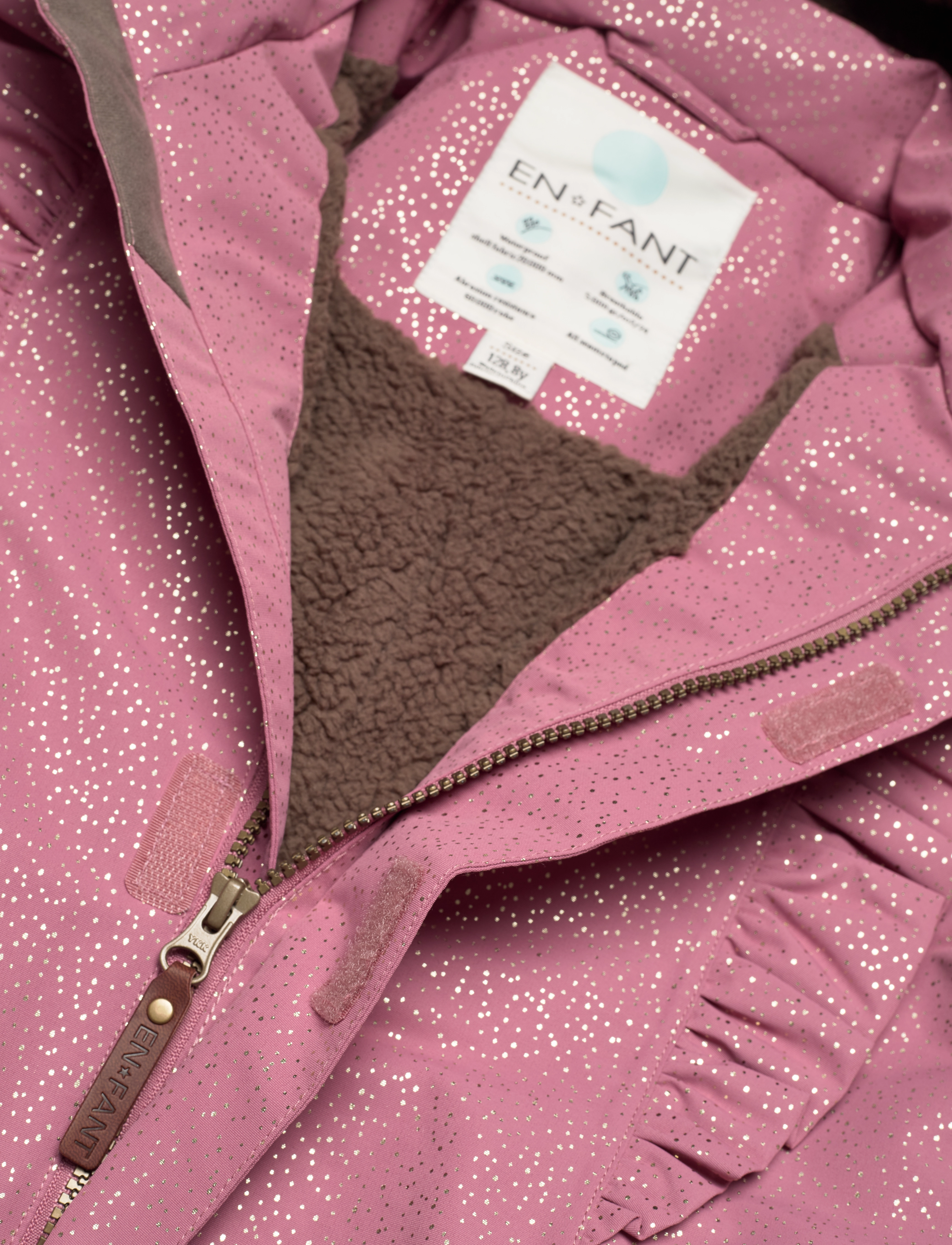 En Fant - Snowsuit Glitter - mesa rose - 2