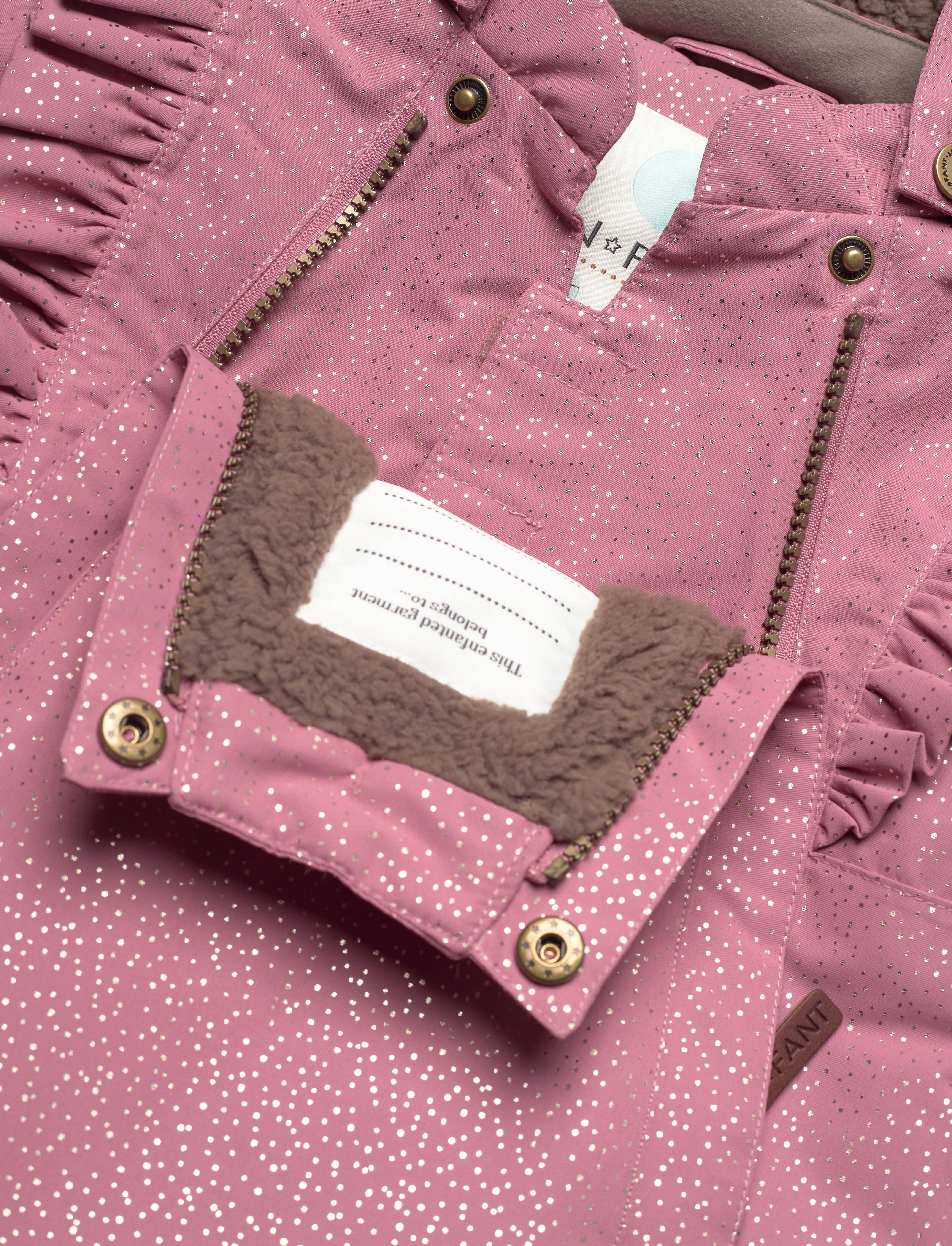 En Fant - Snowsuit Glitter - mesa rose - 2