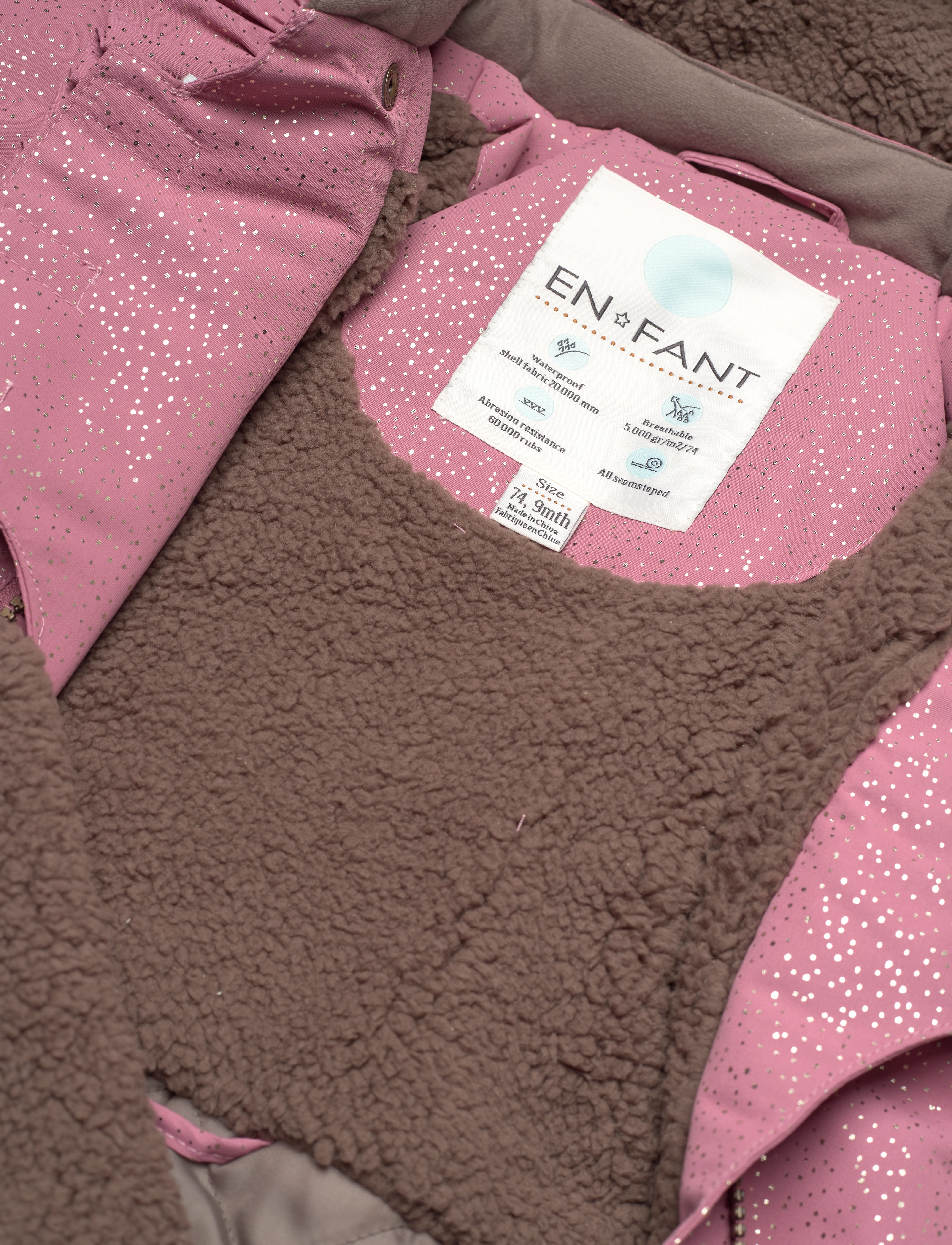 En Fant - Snowsuit Glitter - mesa rose - 4