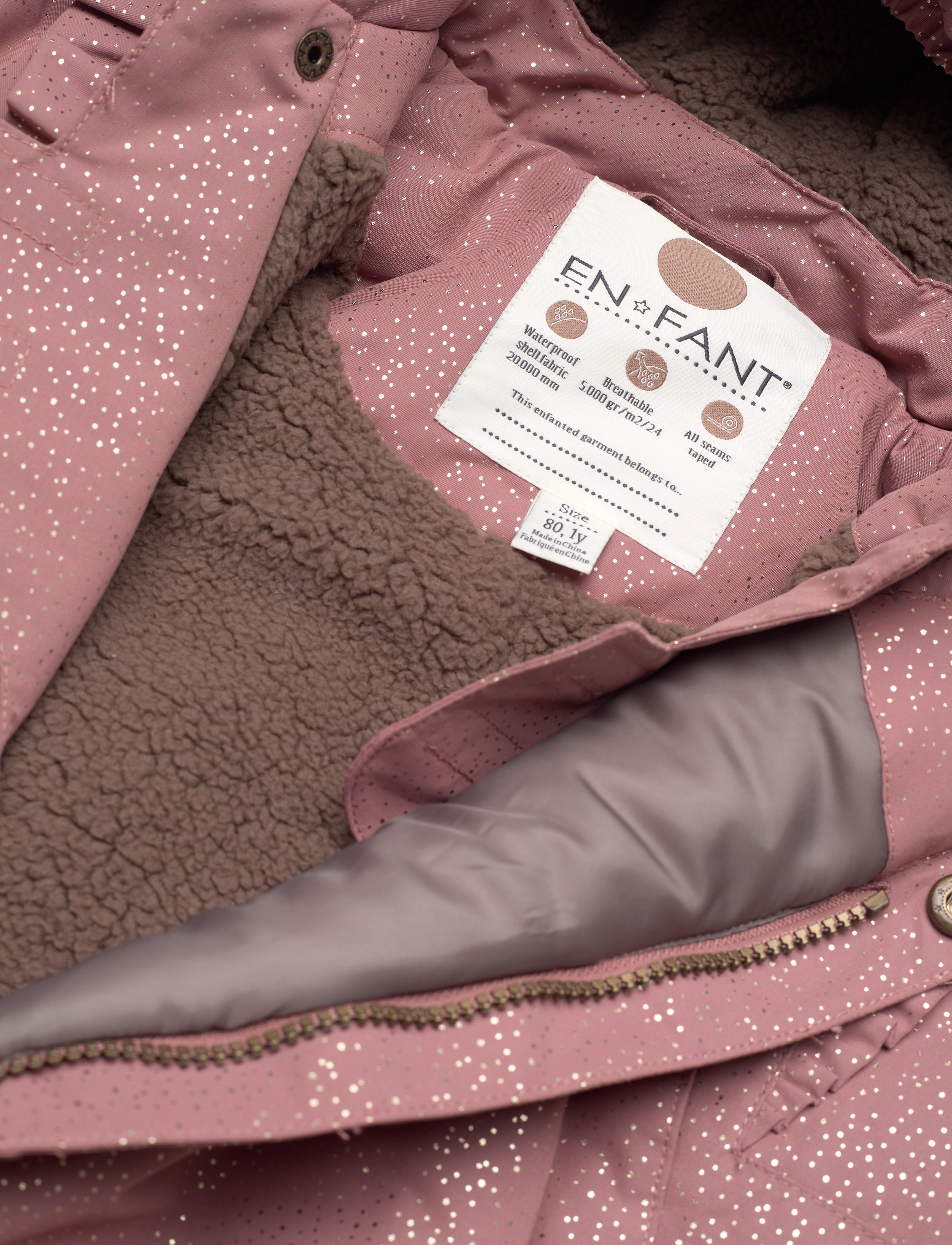 En Fant - Baby Snowsuit W. Frills - burlwood - 2