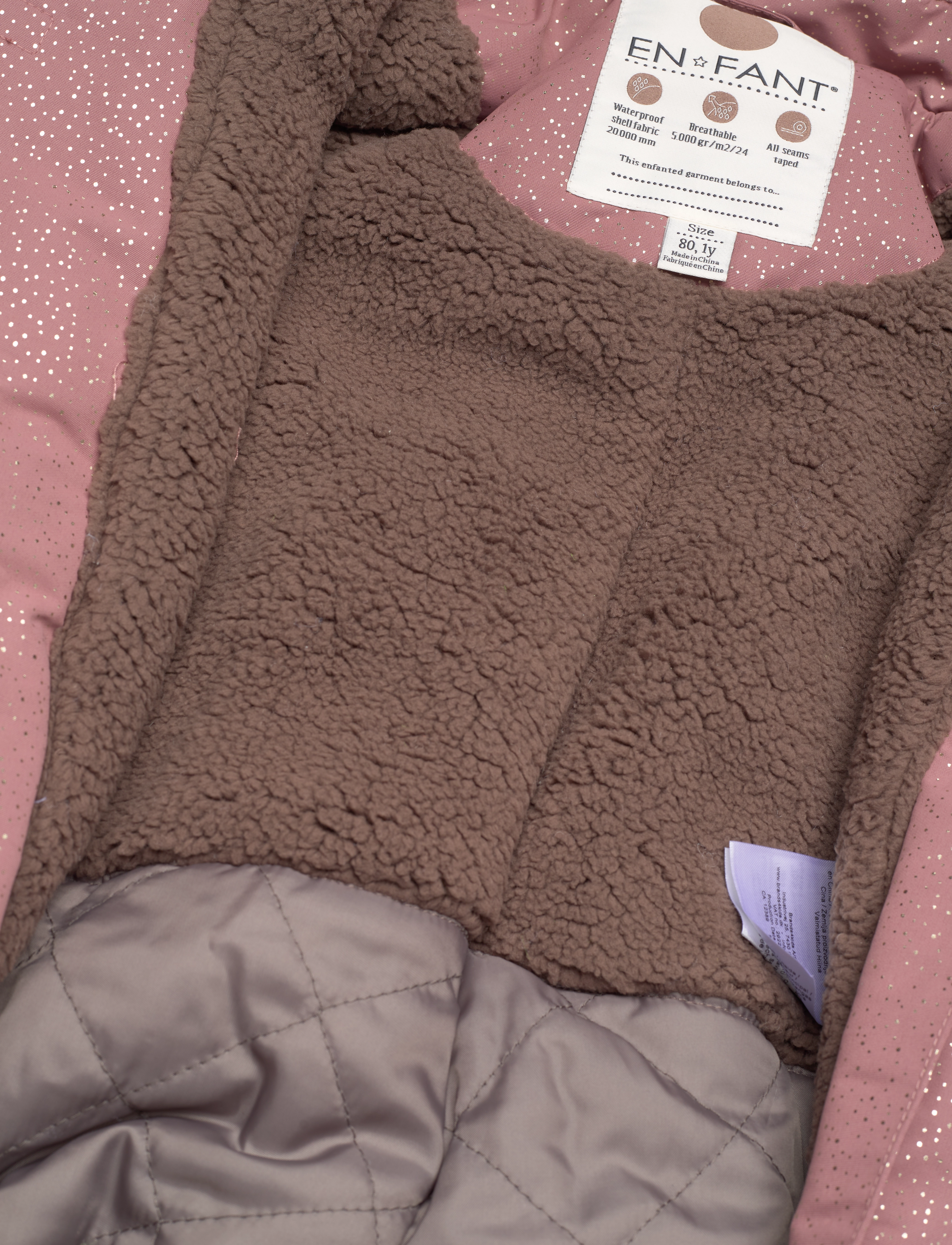 En Fant - Baby Snowsuit W. Frills - burlwood - 5